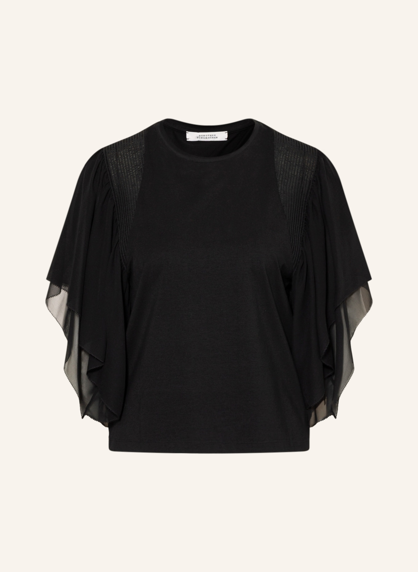 DOROTHEE SCHUMACHER Shirt blouse in mixed materials, Color: BLACK (Image 1)