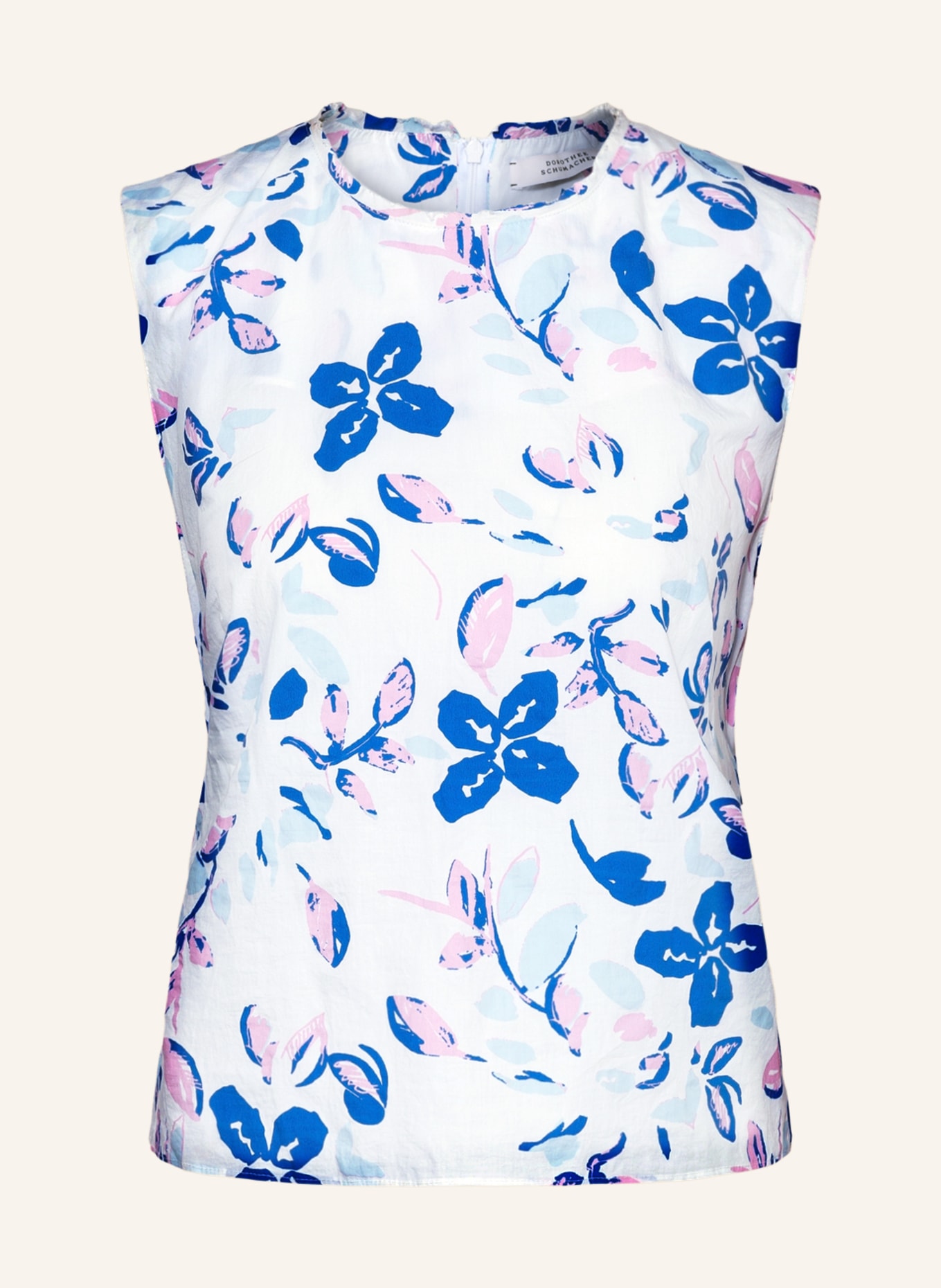 DOROTHEE SCHUMACHER Blouse top, Color: WHITE/ BLUE/ PINK (Image 1)
