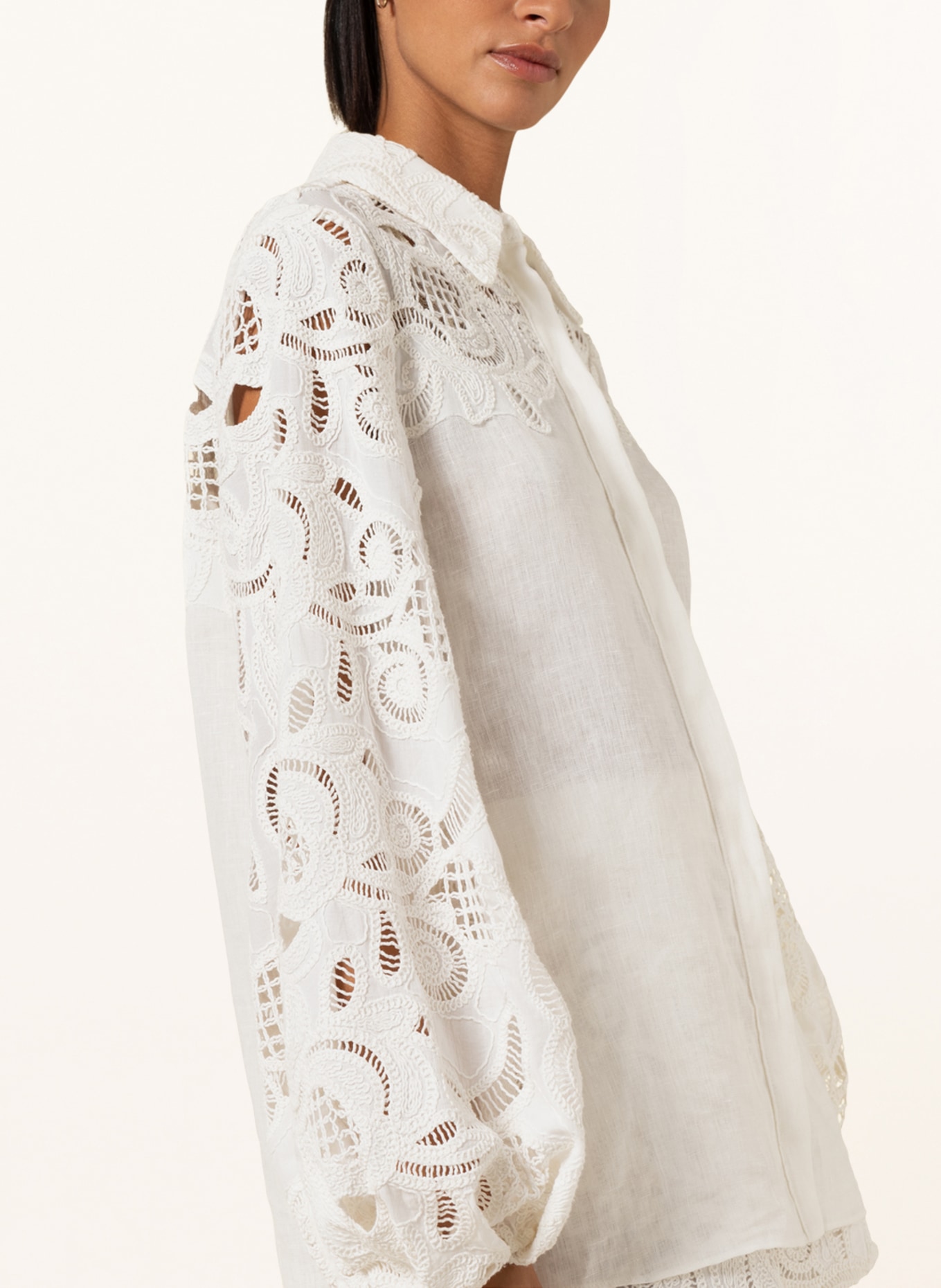 DOROTHEE SCHUMACHER Koszula z szydełkowaną koronką: BIAŁY