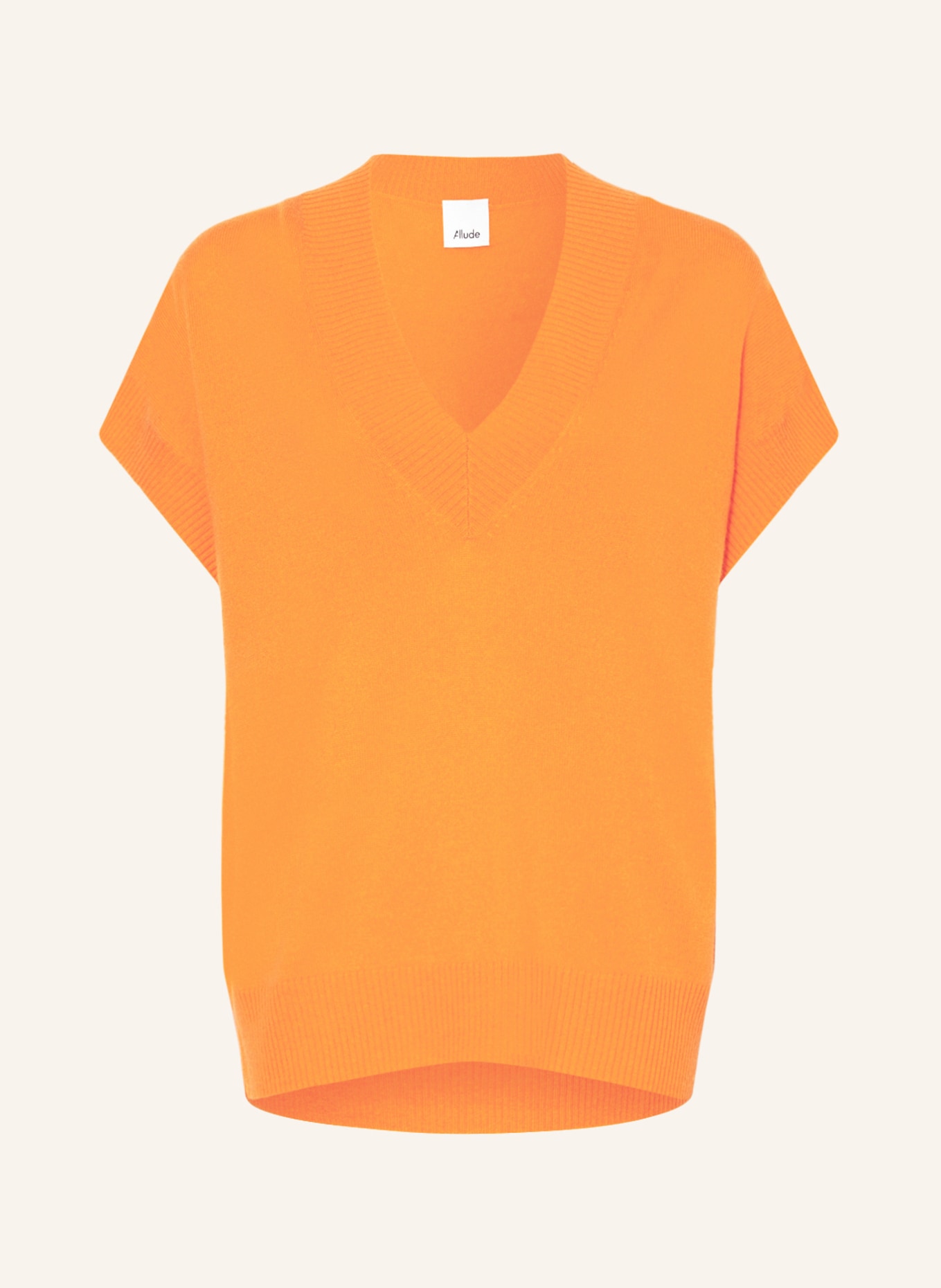 ALLUDE Sweater vest with cashmere, Color: ORANGE (Image 1)