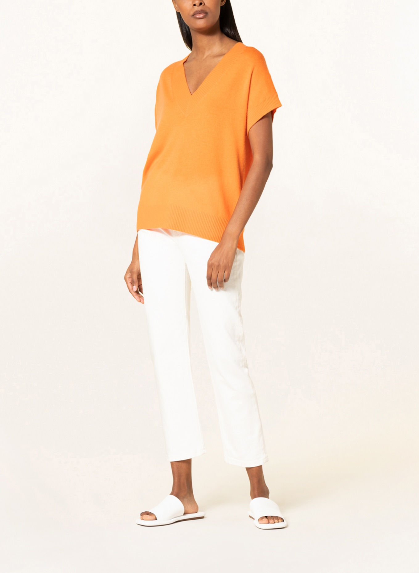 ALLUDE Sweater vest with cashmere, Color: ORANGE (Image 2)
