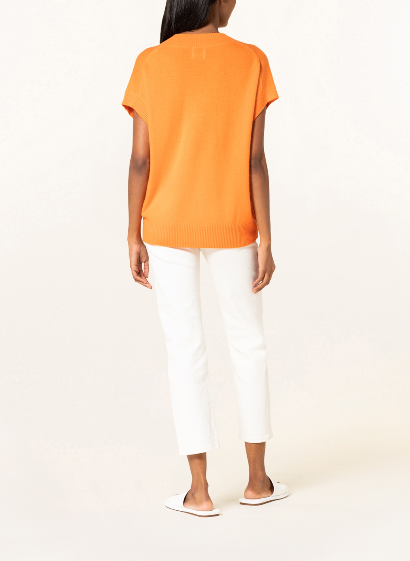 ALLUDE Sweater vest with cashmere, Color: ORANGE (Image 3)