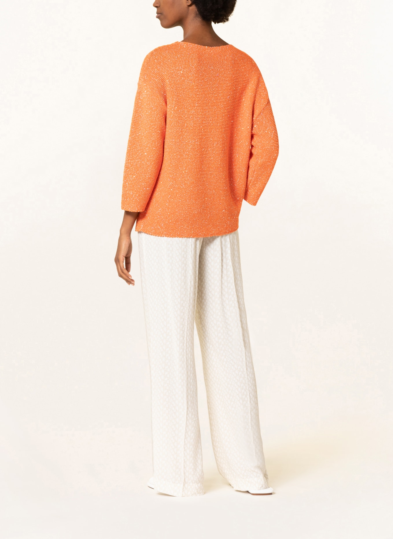 SEM PER LEI Sweater with glitter thread, Color: ORANGE (Image 3)
