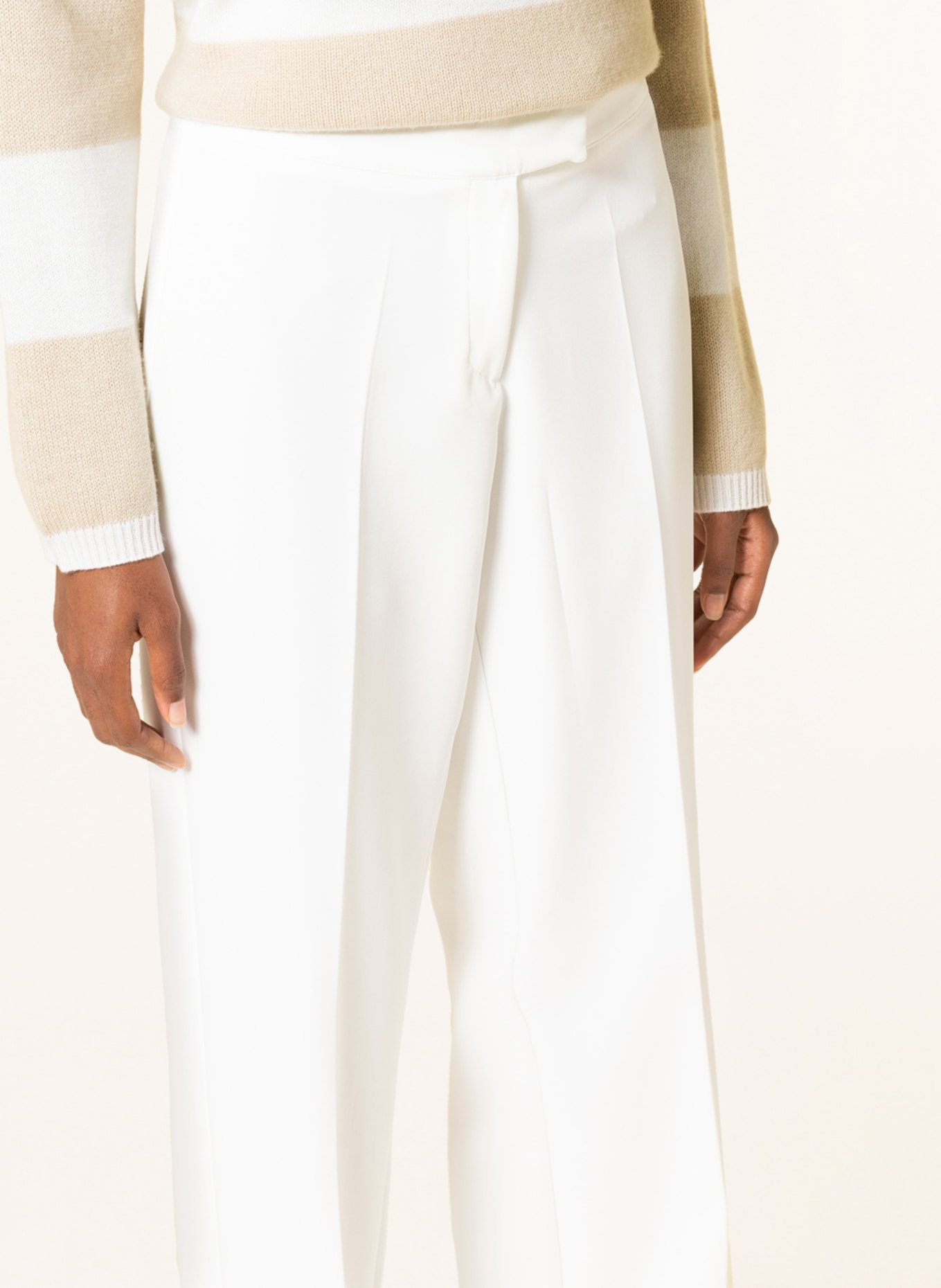SEM PER LEI Wide leg trousers, Color: WHITE (Image 5)