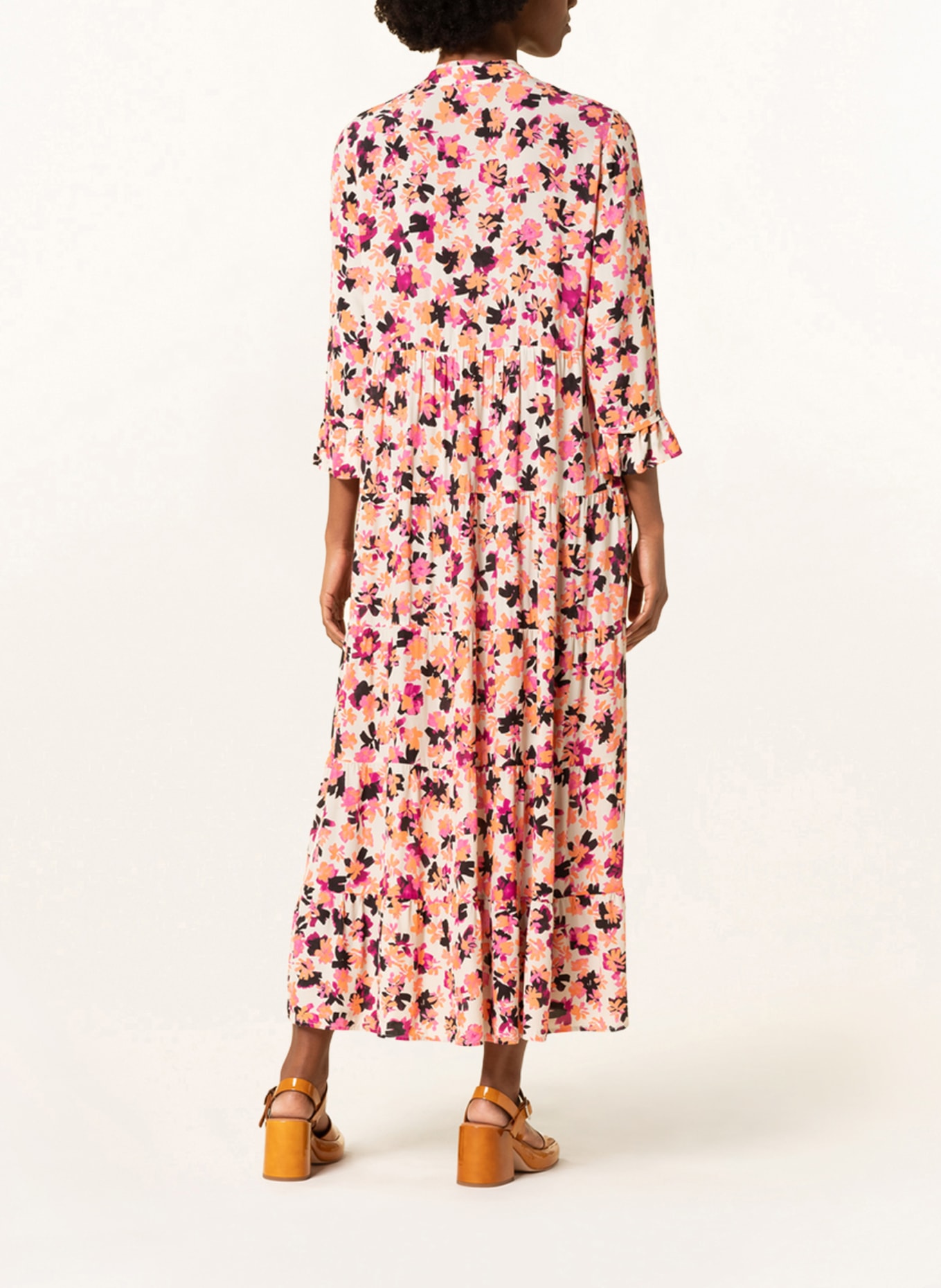 ANNA's Bib Shorts Neo, Color: CREAM/ FUCHSIA/ LIGHT ORANGE (Image 3)