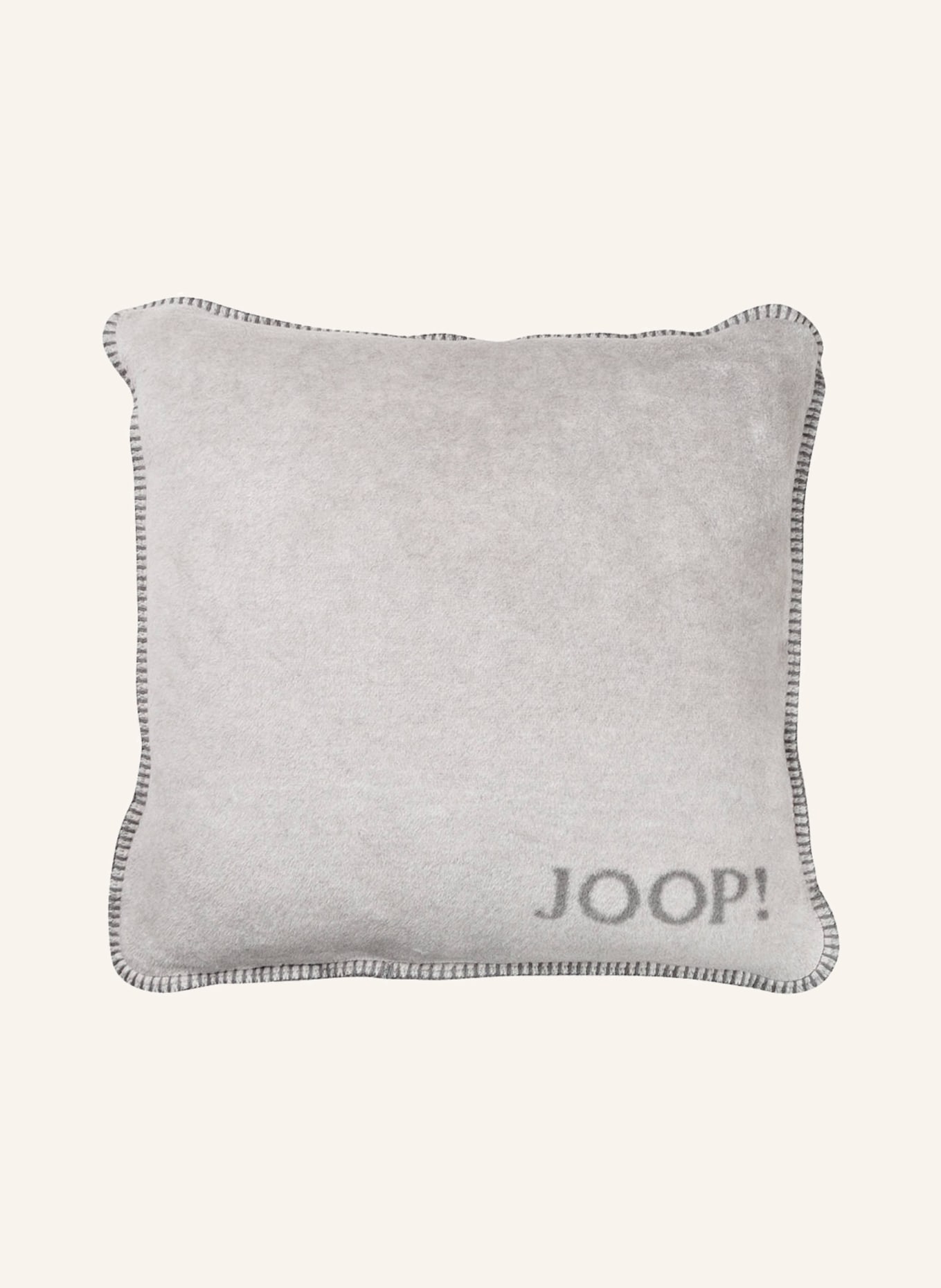 JOOP! Decorative cushion cover UNI DOUBLEFACE: GRAY / ECRU