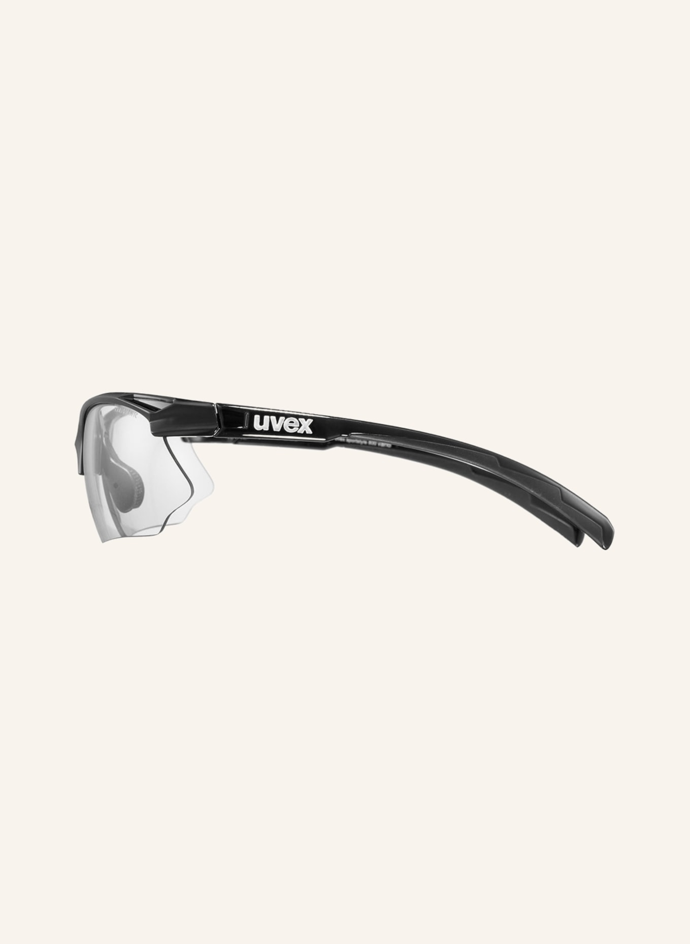 uvex Cycling glasses SPORTSTYLE 802 V, Color: BLACK / TRANSPARENT (Image 3)