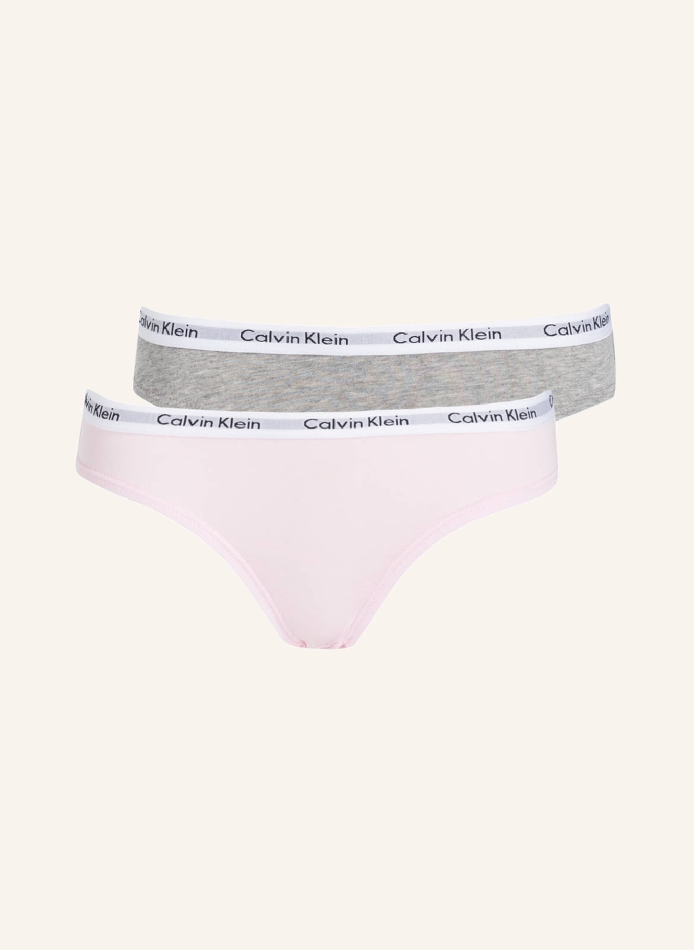 Calvin Klein 2er-Pack Slips MODERN COTTON, Farbe: ROSA/ GRAU (Bild 1)