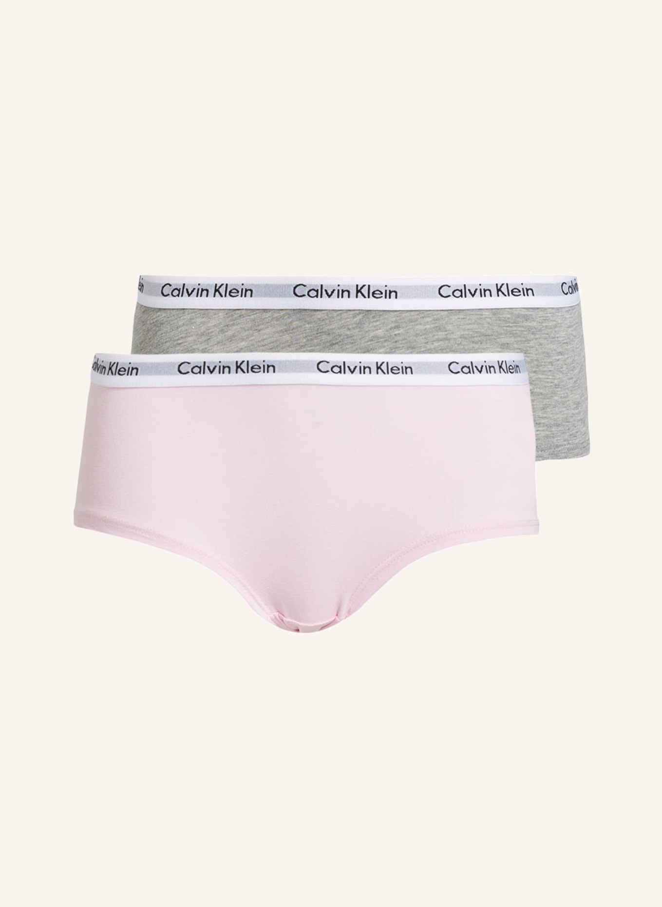 Calvin Klein 2er-Pack Panties MODERN COTTON, Farbe: PINK/ GRAU MELIERT (Bild 1)