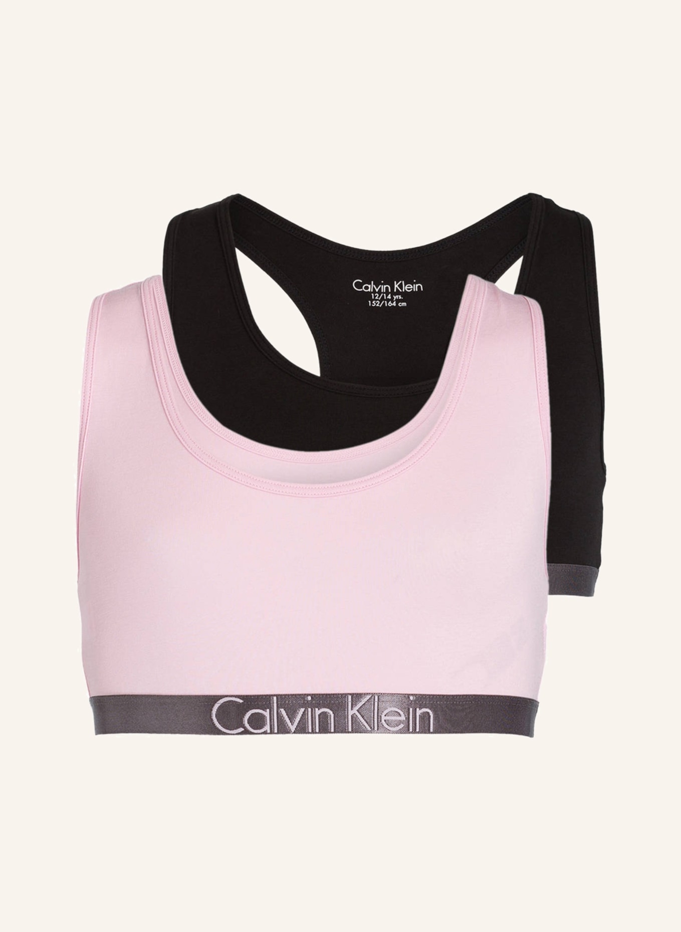 Calvin Klein 2er-Pack Bustiers CUSTOMIZED STRETCH, Farbe: PINK/ SCHWARZ (Bild 1)