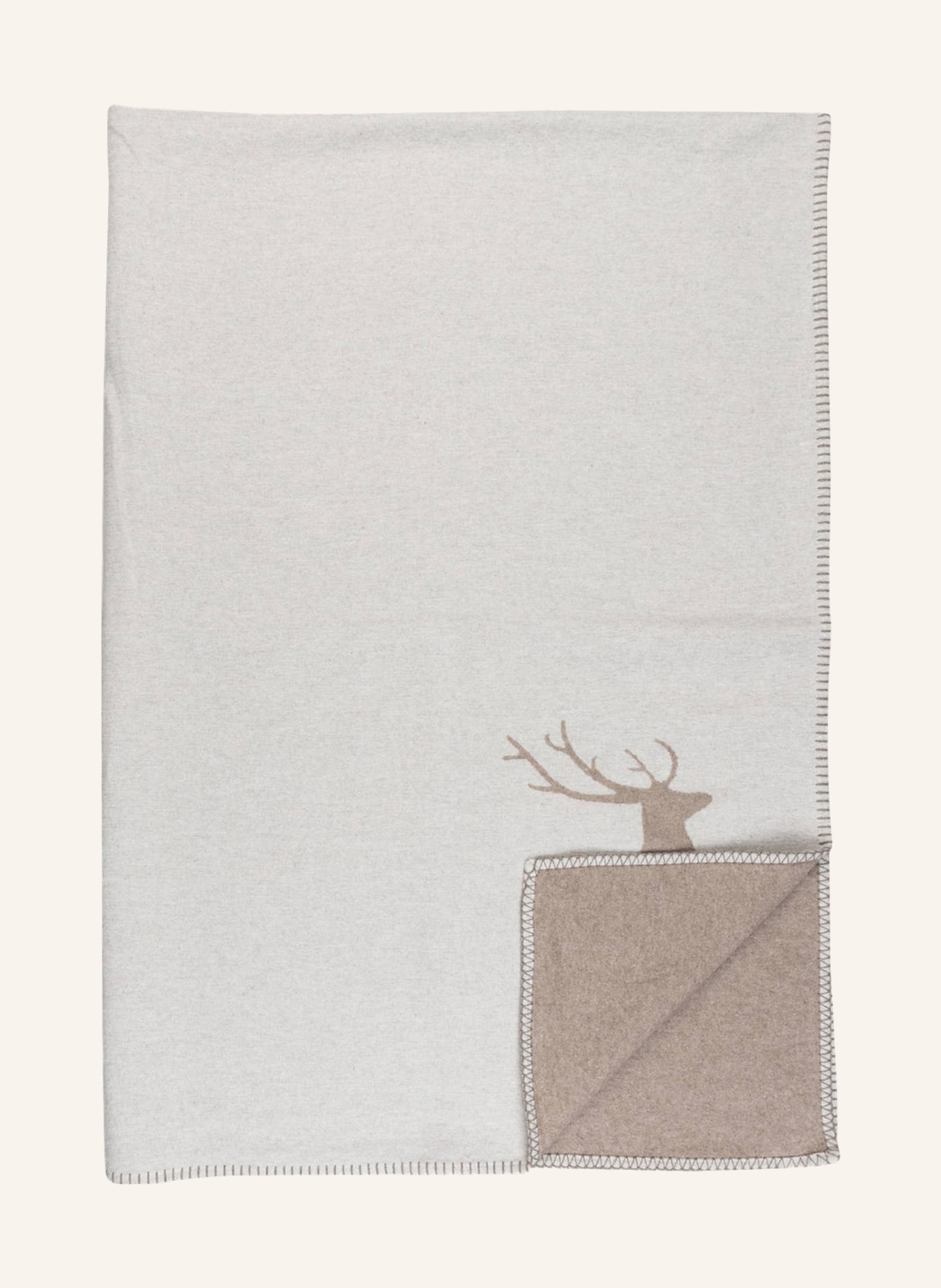 David Fussenegger Plaid SYLT: CREME / TAUPE