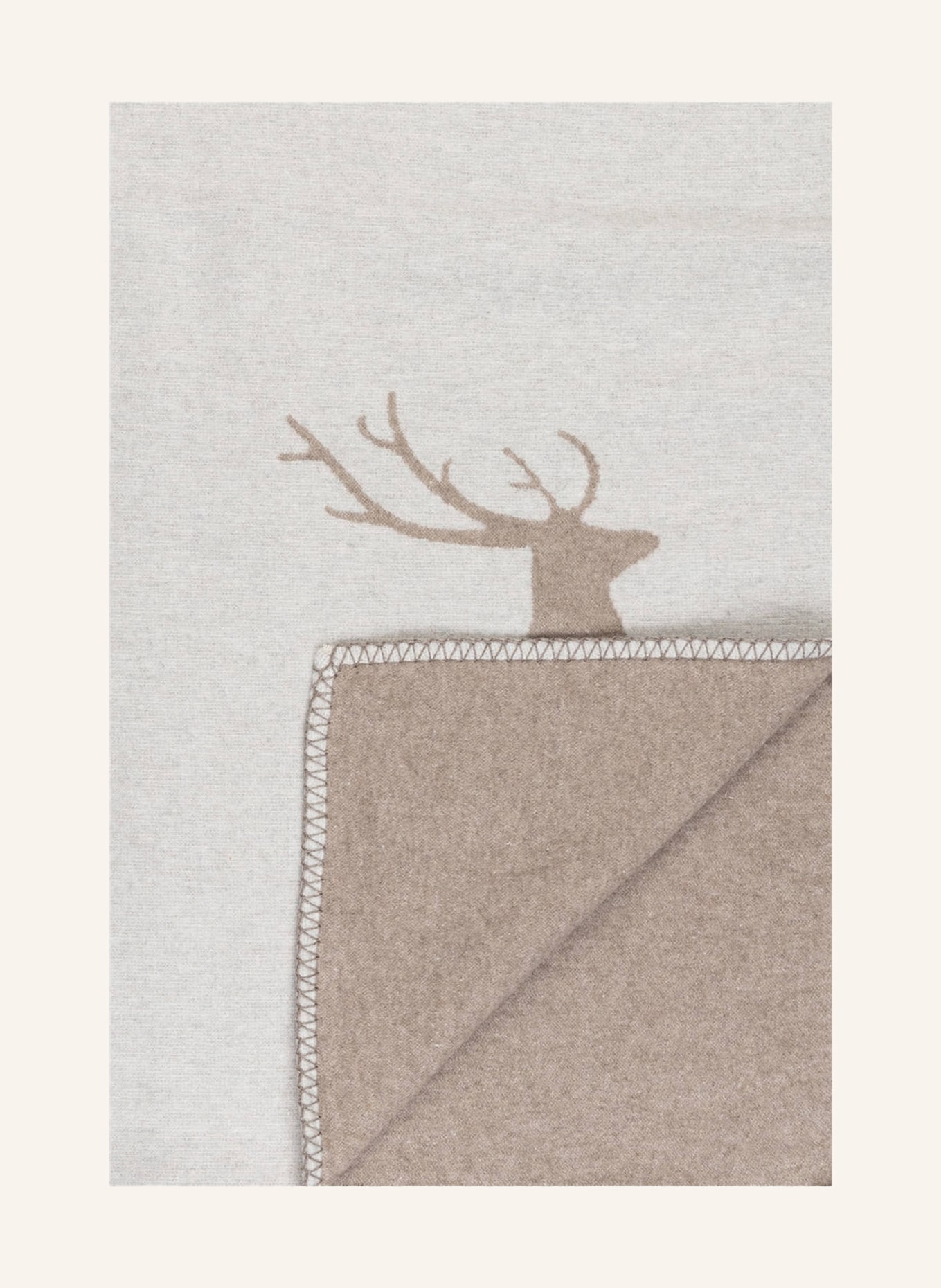 David Fussenegger Plaid SYLT: CREME / TAUPE