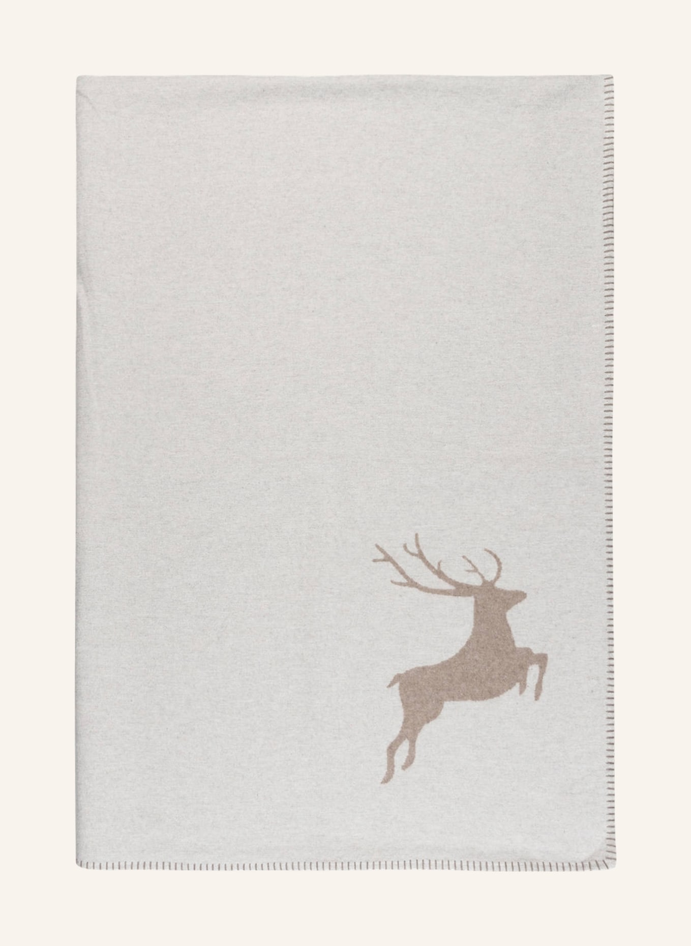 David Fussenegger Plaid SYLT: CREME / TAUPE