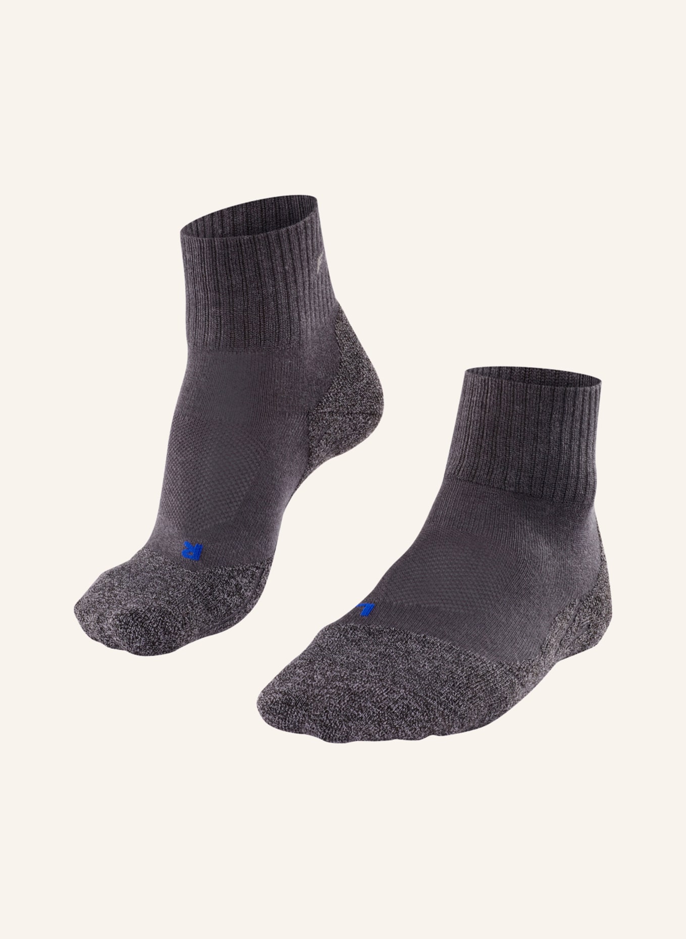 FALKE Trekking socks TK2 SHORT COOL, Color: 3180 ASPHALT MEL. (Image 1)