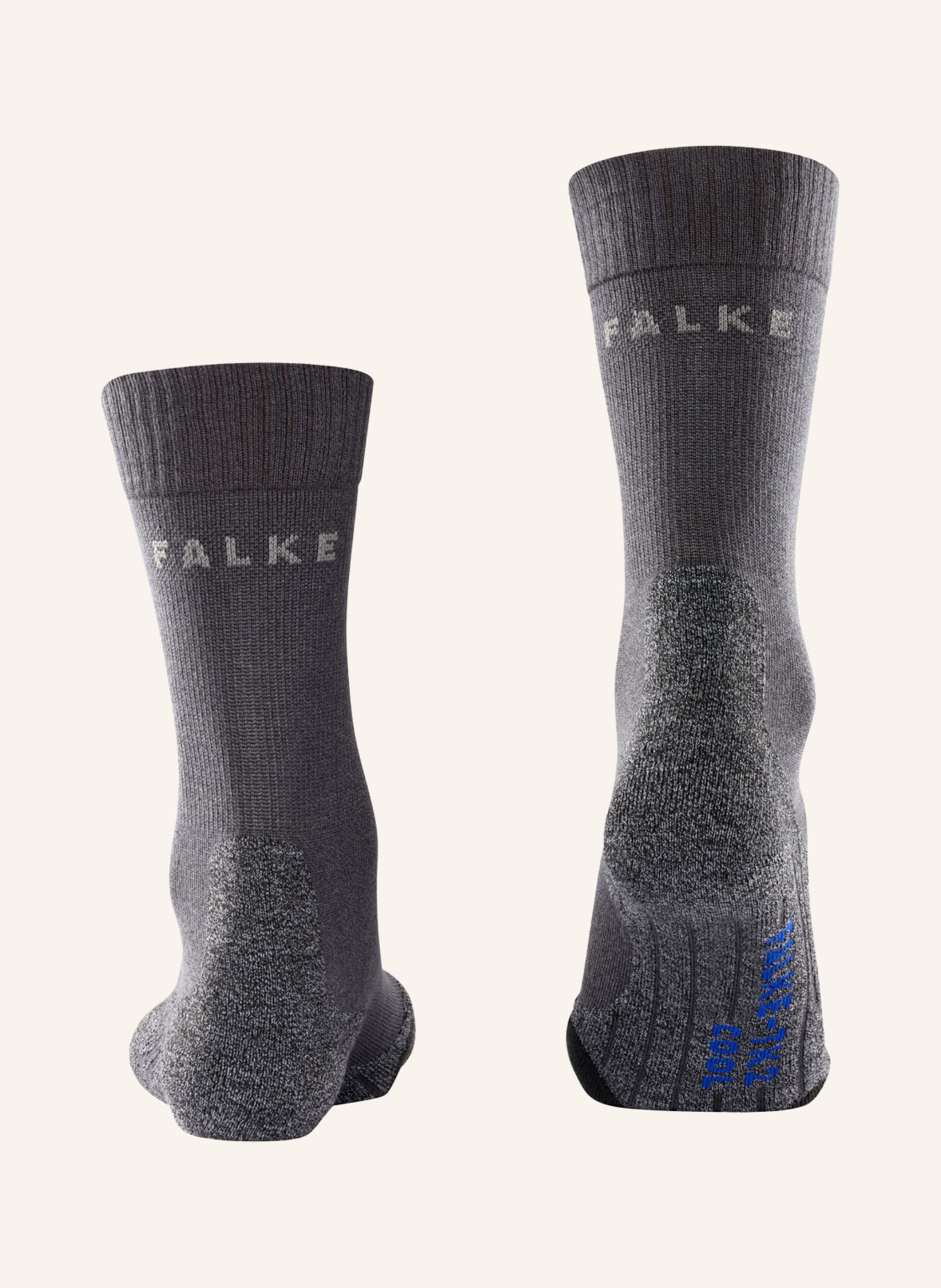 FALKE Trekking socks TK2 COOL, Color: 3180 ASPHALT MÉLANGE	 (Image 2)