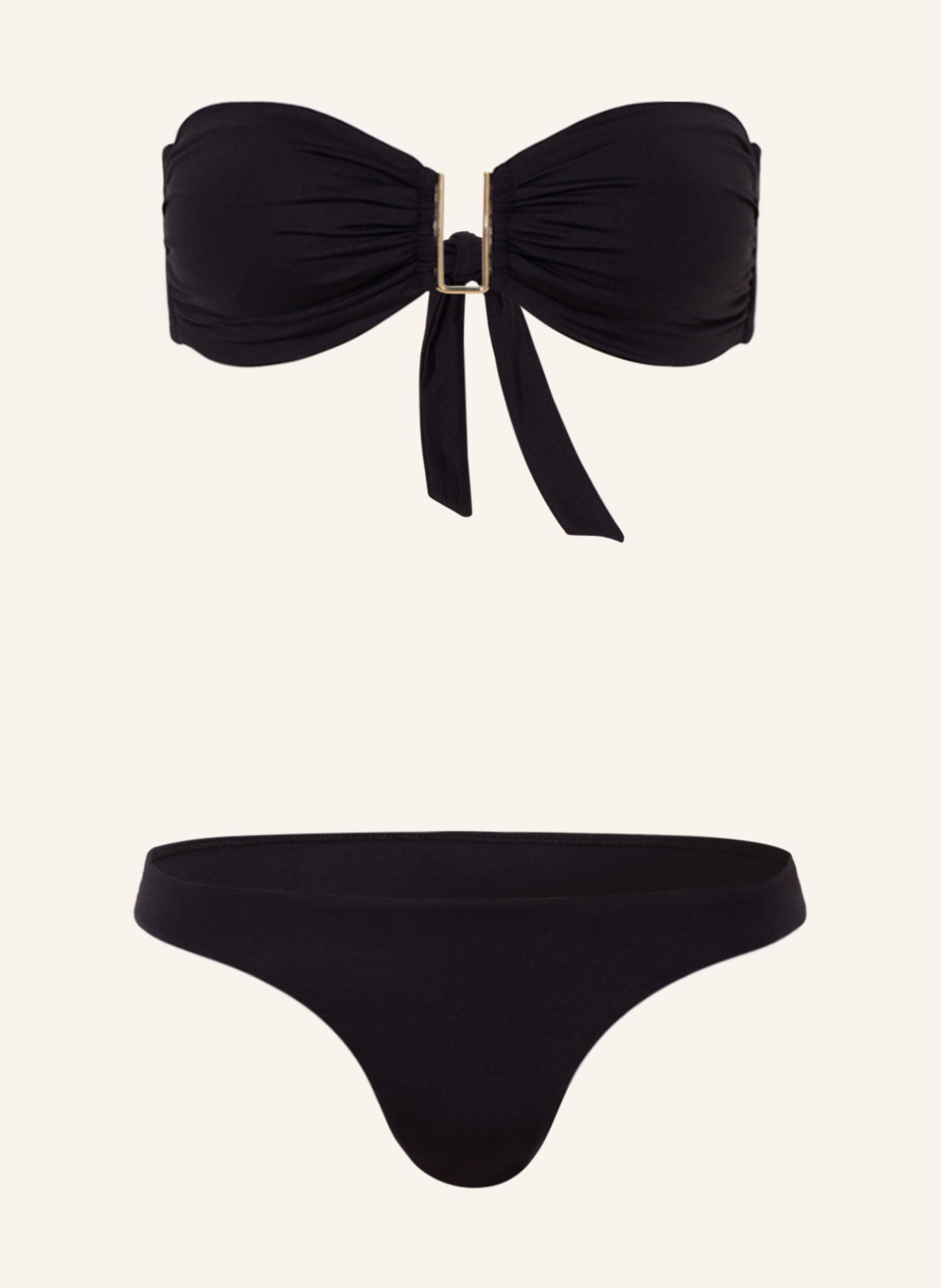 MELISSA ODABASH Bandeau bikini BARCELONA, Color: BLACK (Image 1)