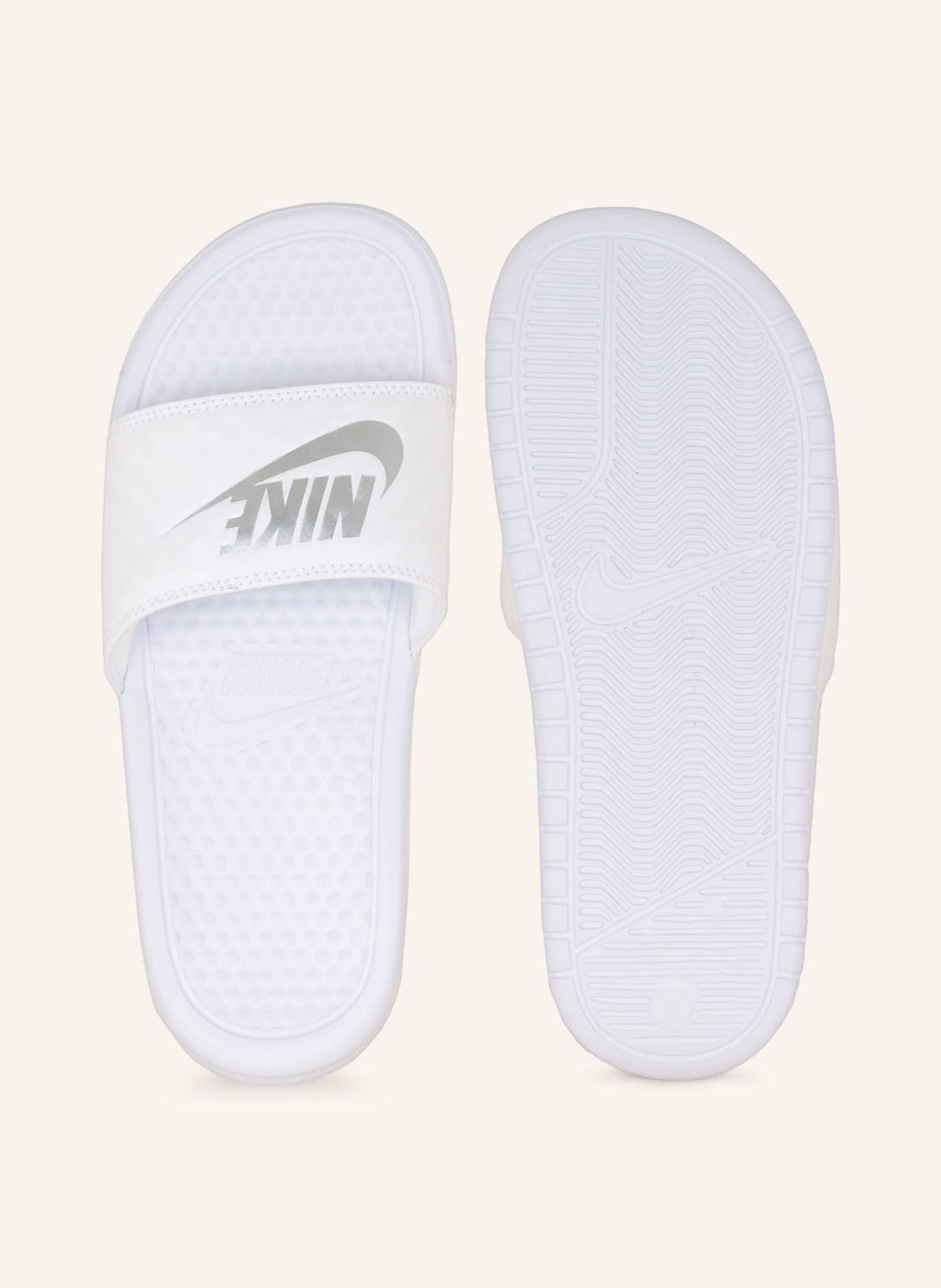 Nike Slides BENASSI in white silver