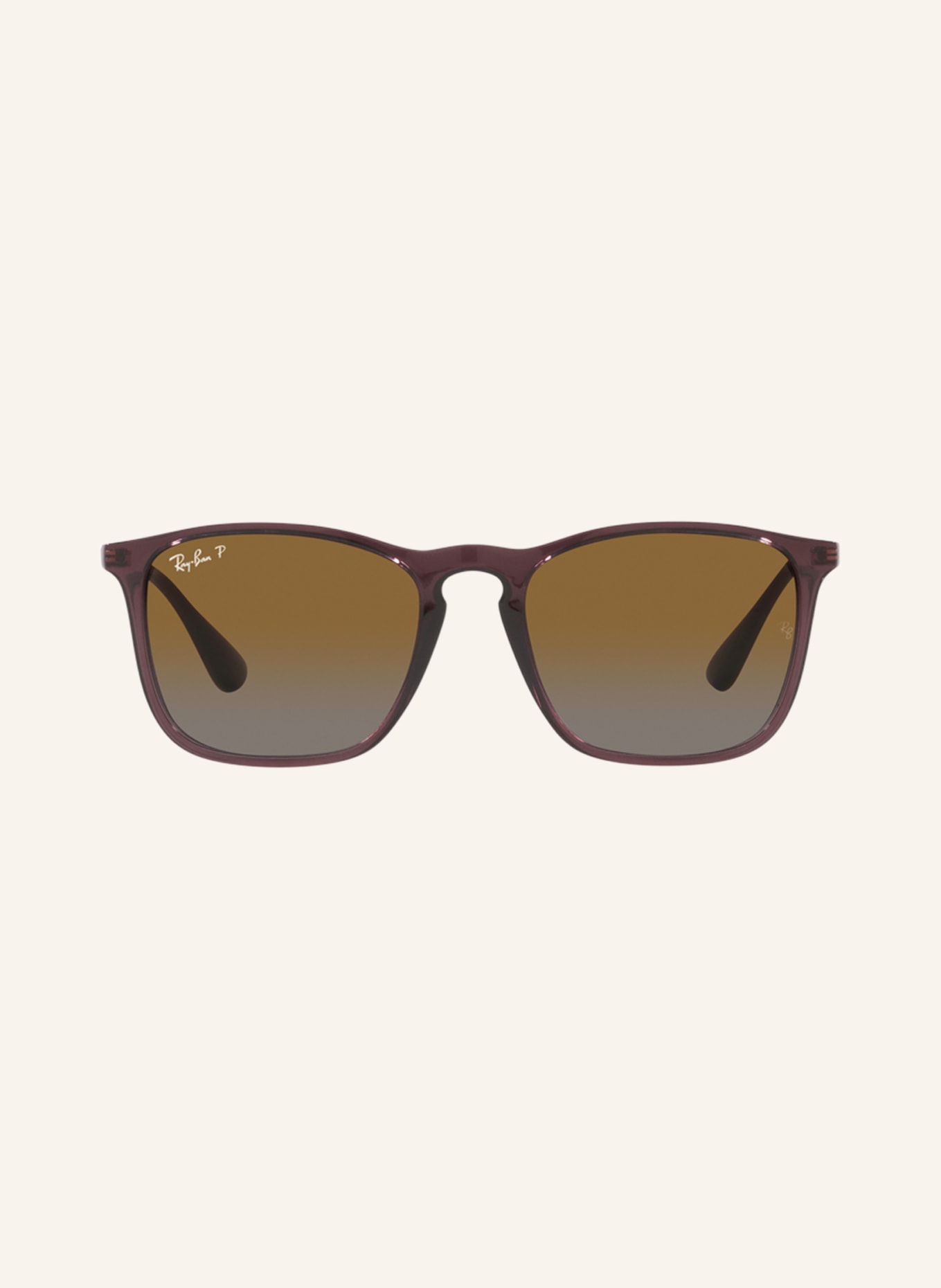Ray-Ban Sunglasses RB4187 CHRIS, Color: 6593T5 - BROWN/BROWN/GRAY POLARIZED (Image 2)