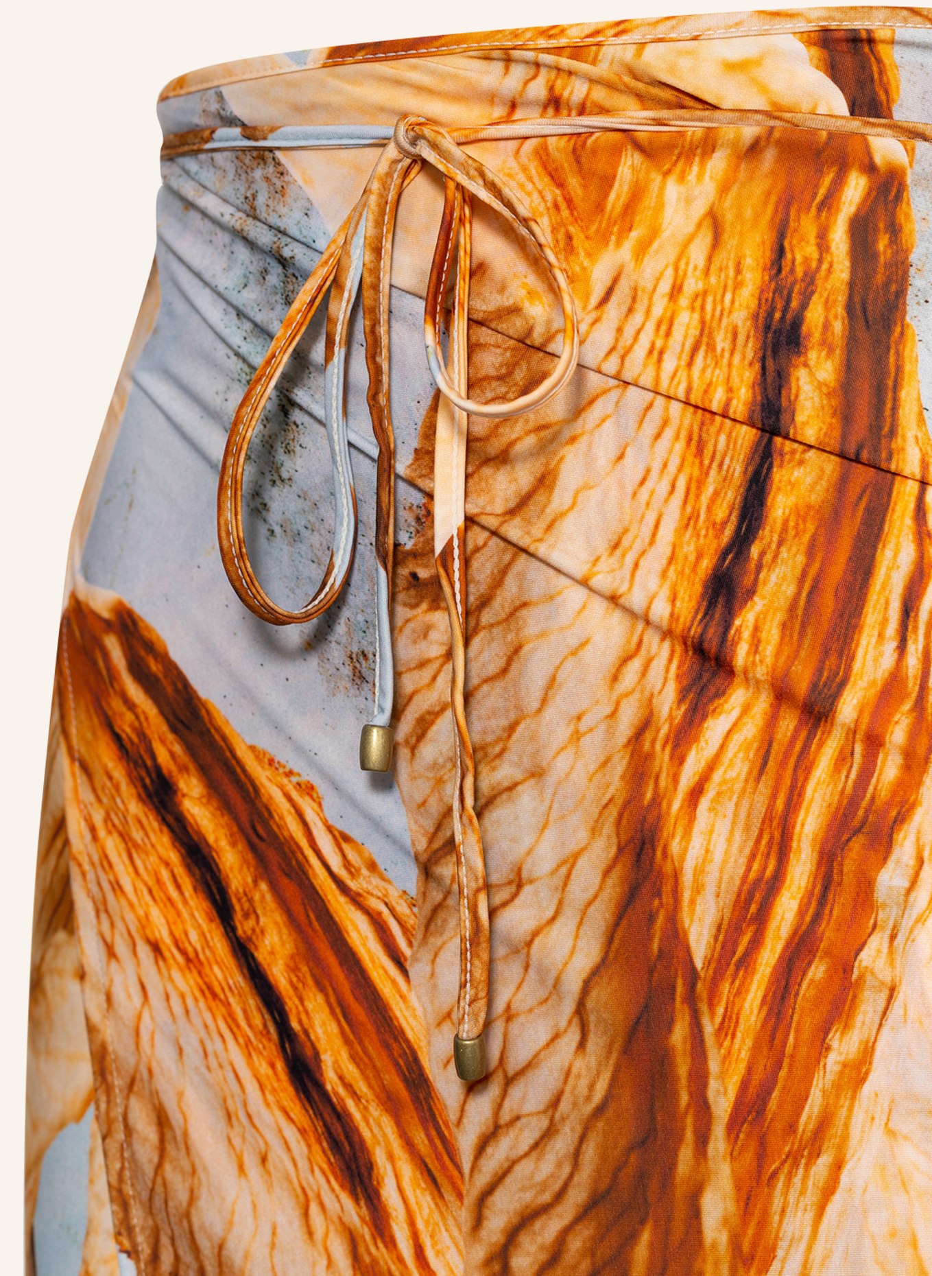 LENNY NIEMEYER Wrap skirt, Color: DARK ORANGE/ LIGHT GRAY/ BLACK (Image 3)