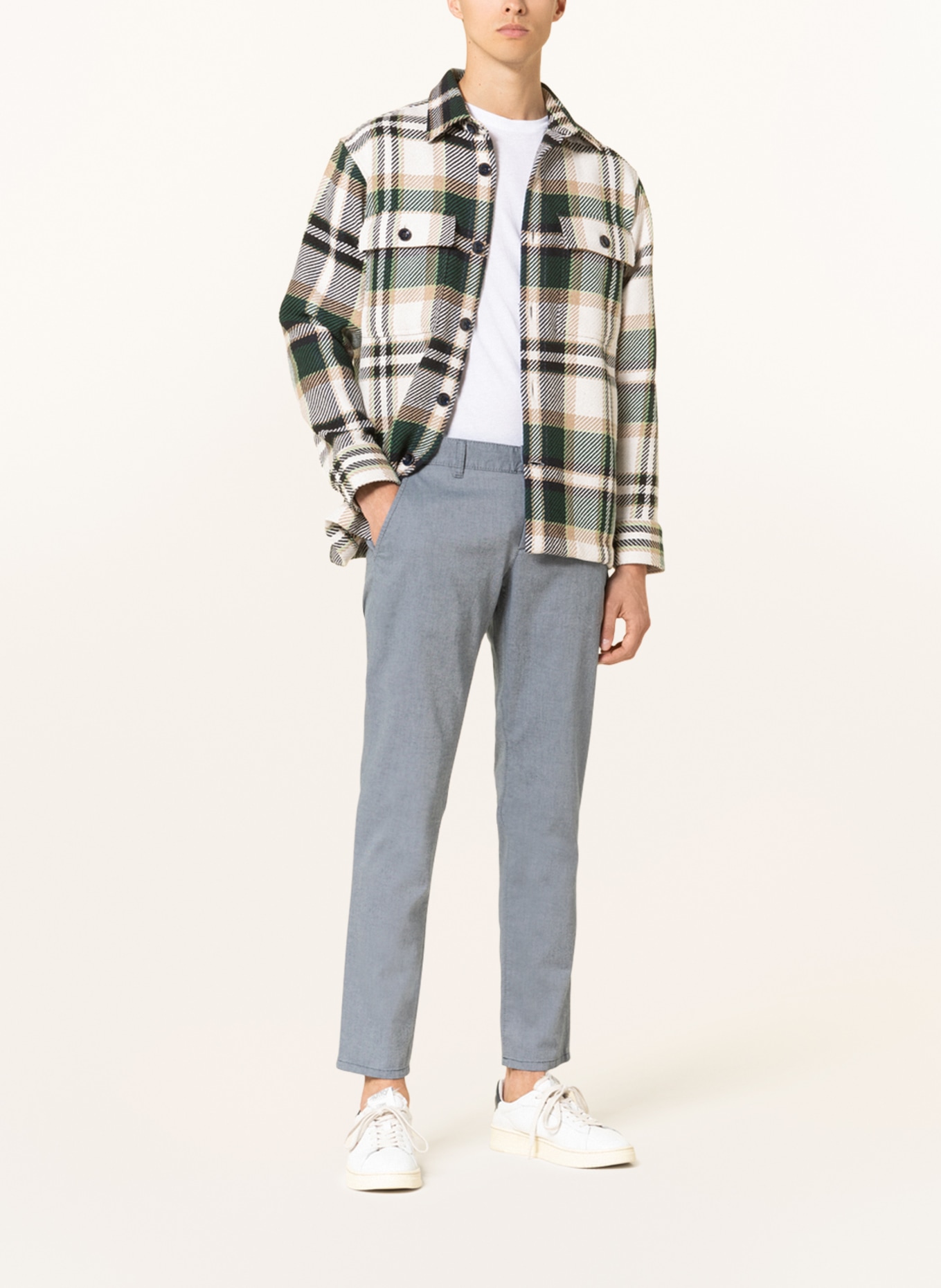 ALBERTO Chinosy LOU regular fit: NIEBIESKI
