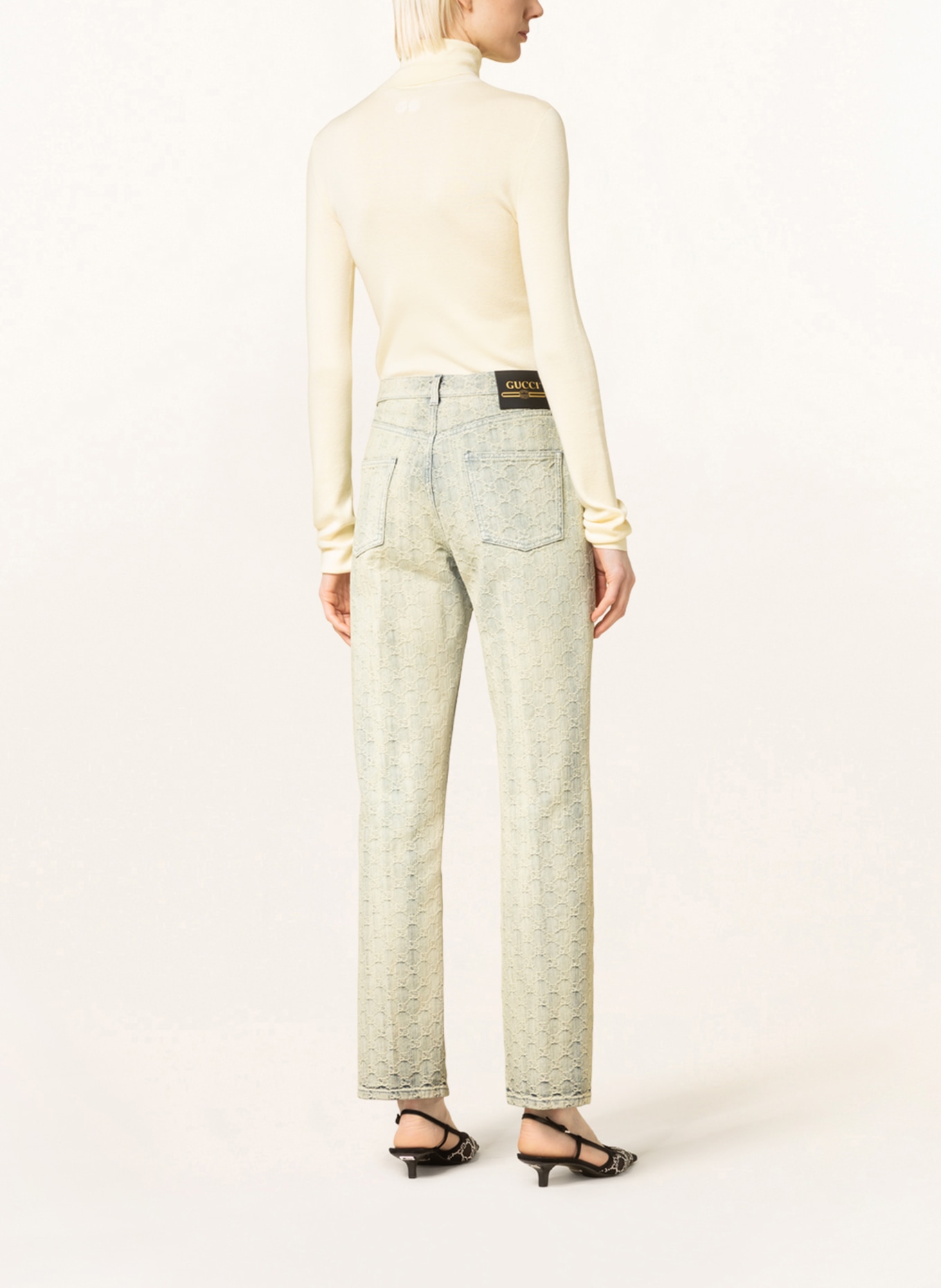 GUCCI Turtleneck sweater in ecru