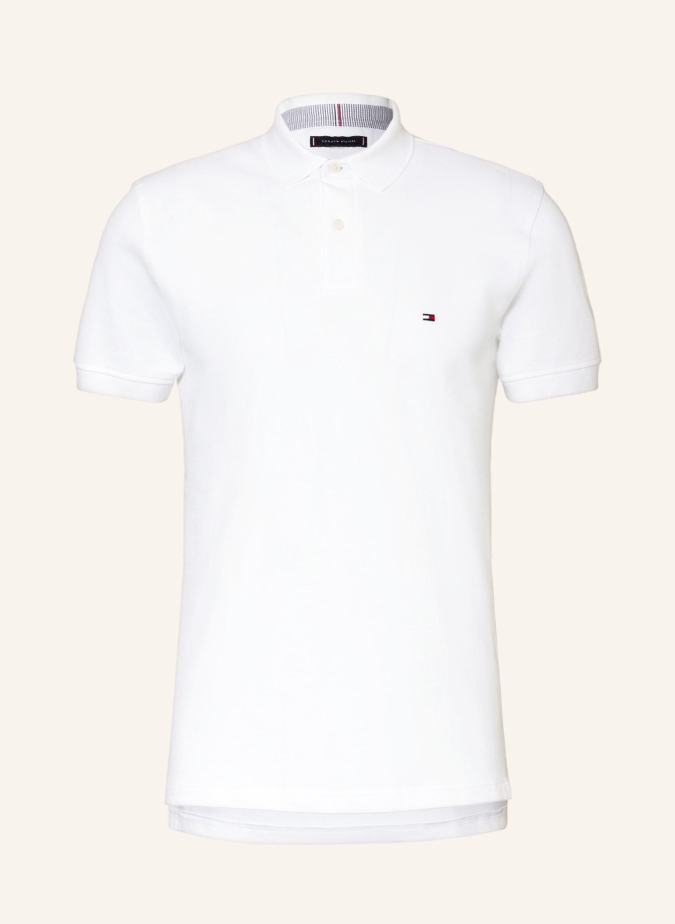 TOMMY HILFIGER Piqué polo shirt regular fit, Color: WHITE (Image 1)