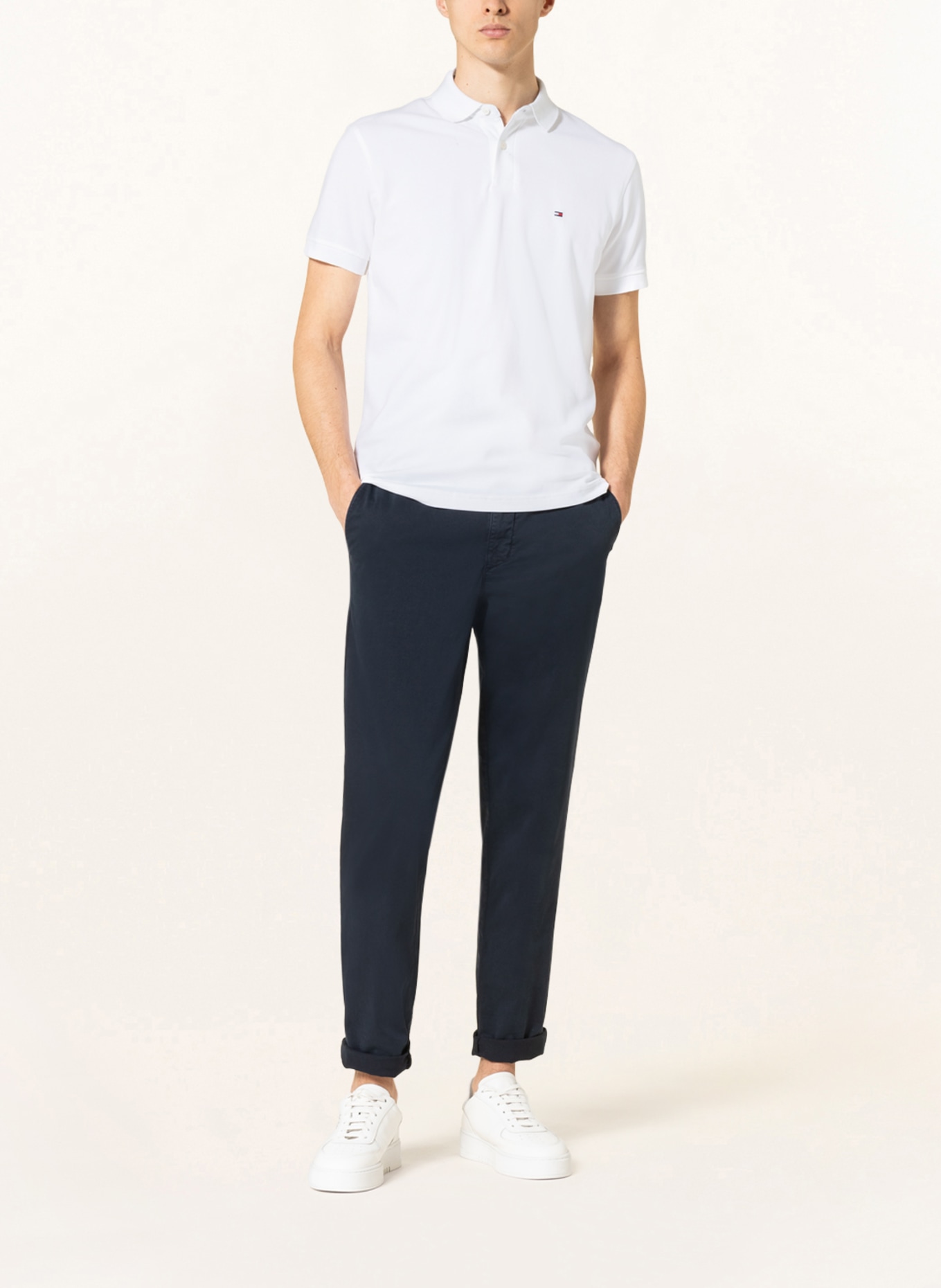 TOMMY HILFIGER Piqué polo shirt regular fit, Color: WHITE (Image 2)
