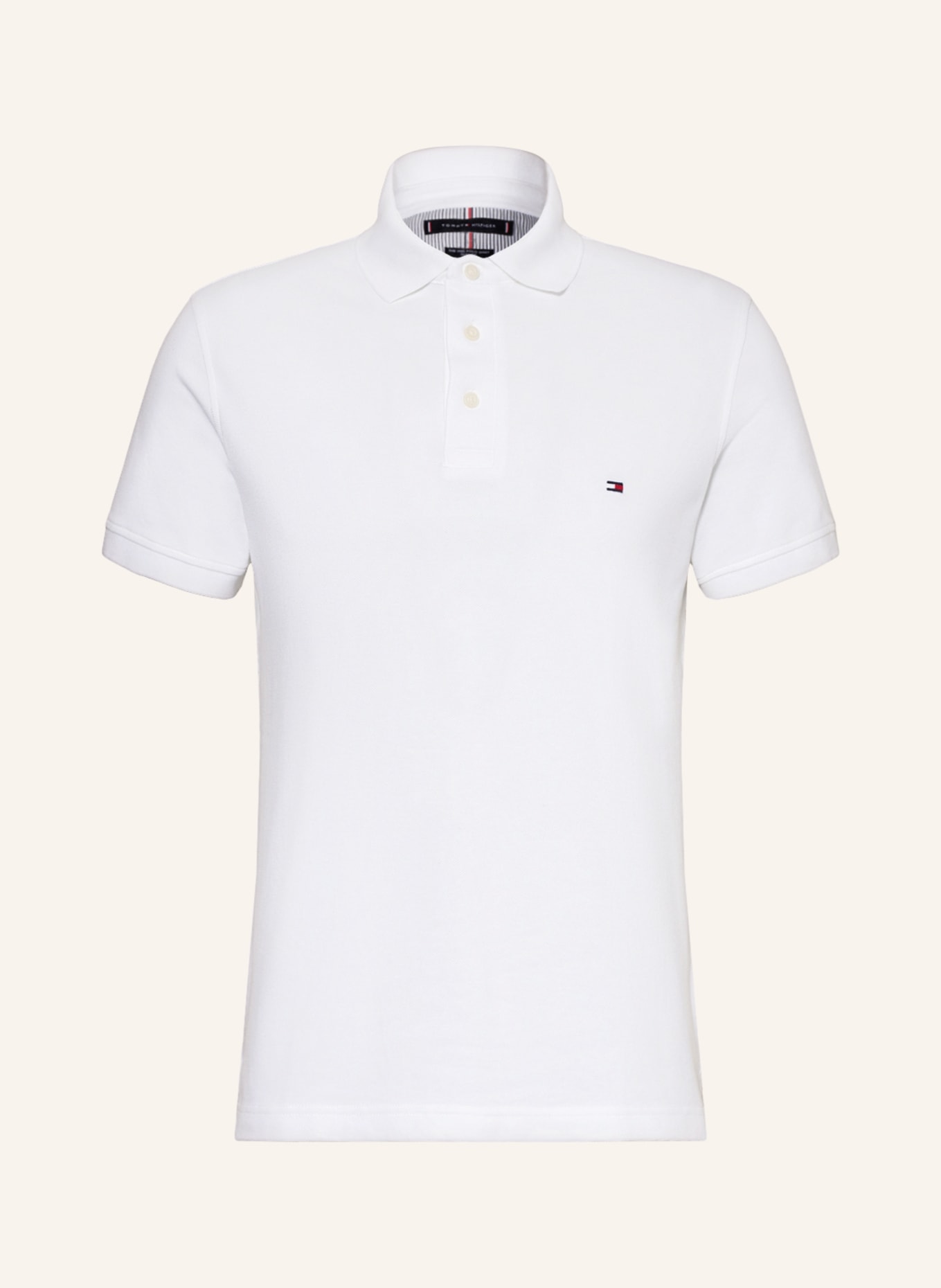 TOMMY HILFIGER Piqué polo shirt slim fit, Color: WHITE (Image 1)