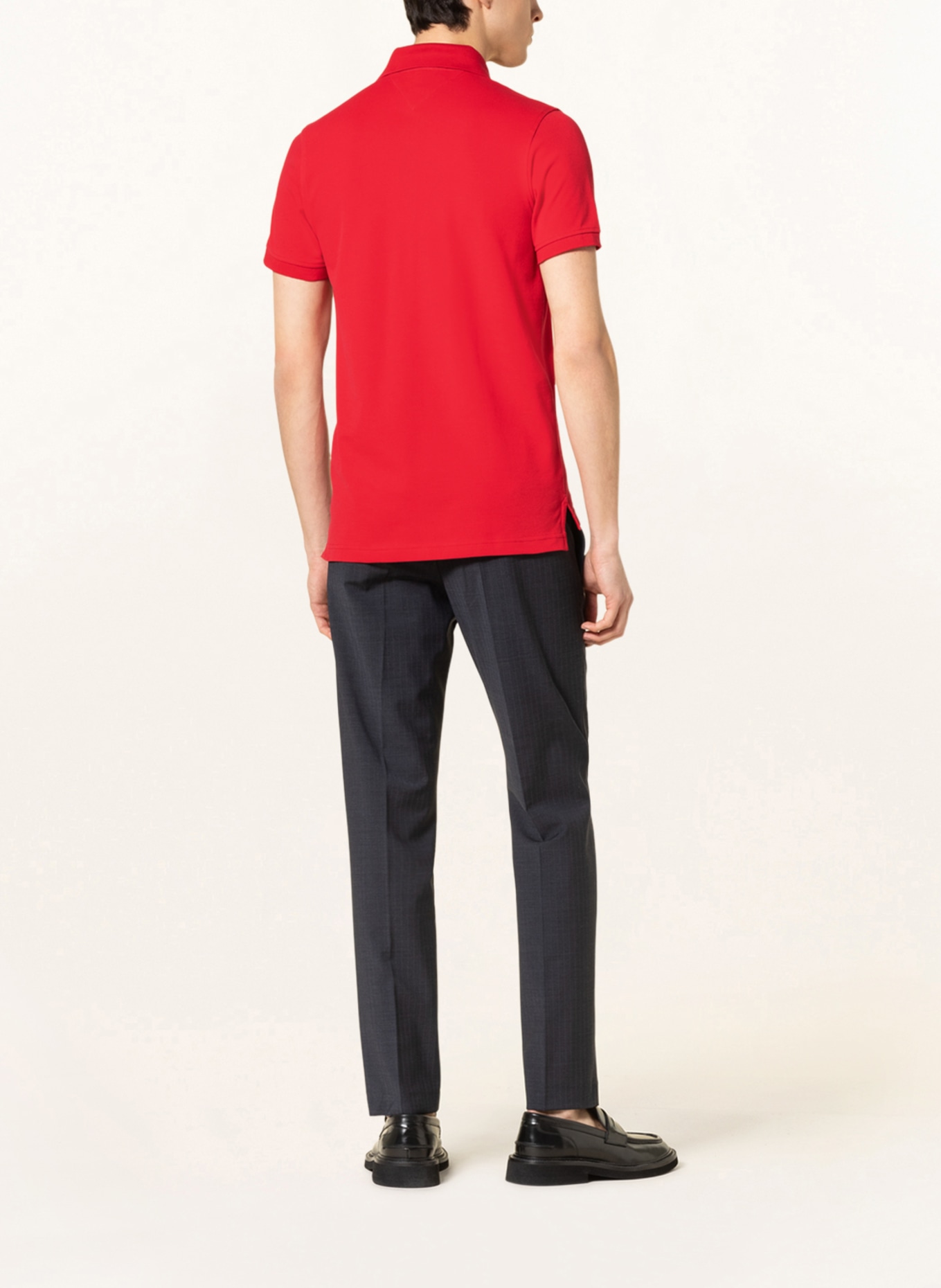 TOMMY HILFIGER Piqué-Poloshirt Slim Fit, Farbe: ROT (Bild 3)