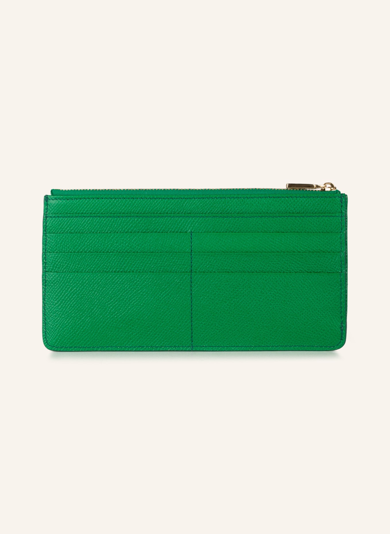 DOLCE & GABBANA Card case with coin compartment, Color: GREEN (Image 2)
