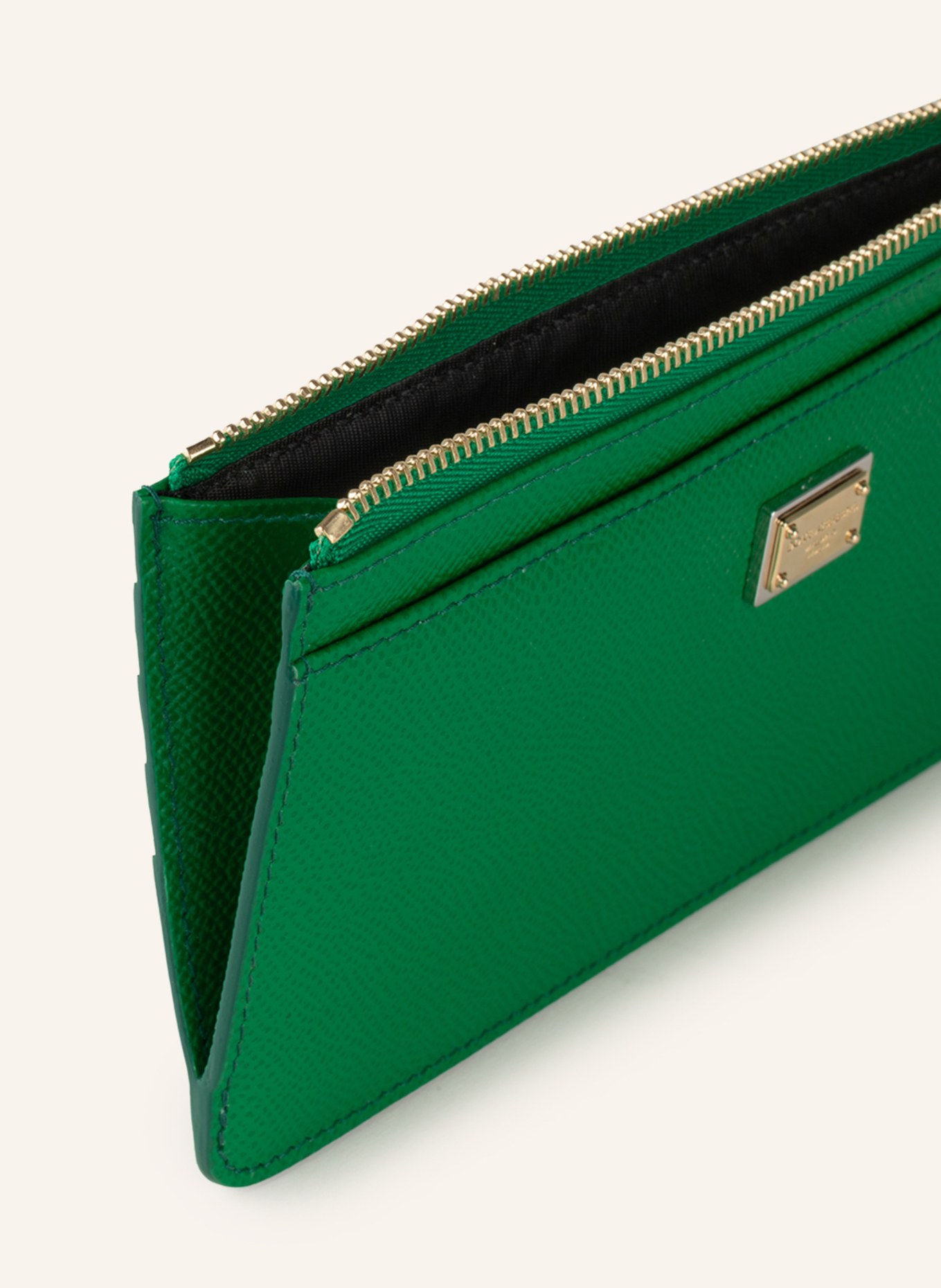 DOLCE & GABBANA Card case with coin compartment, Color: GREEN (Image 3)