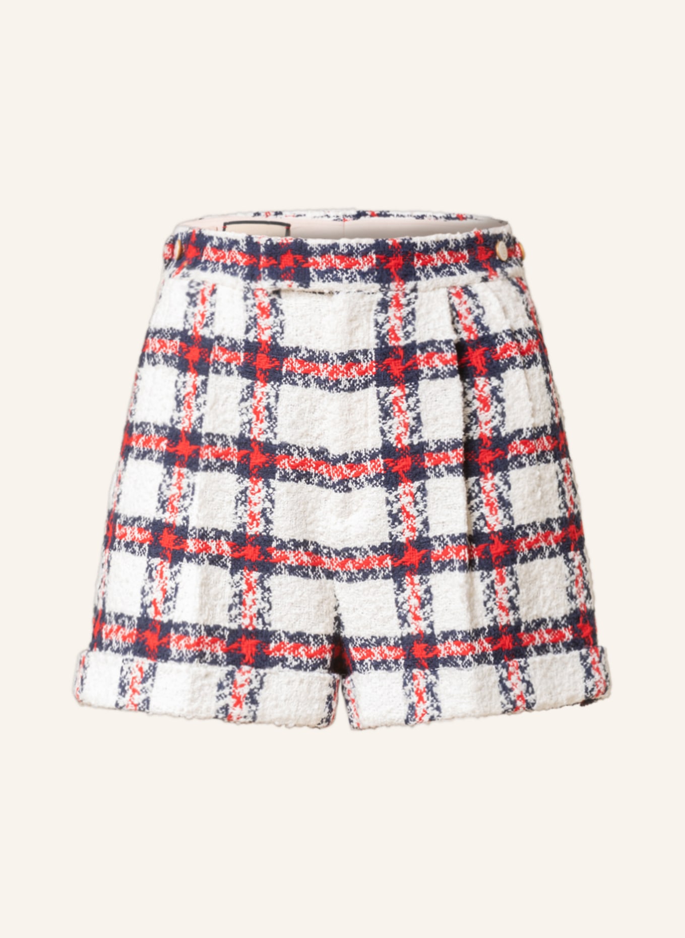 GUCCI Tweed shorts, Color: WHITE/ BLUE/ RED (Image 1)