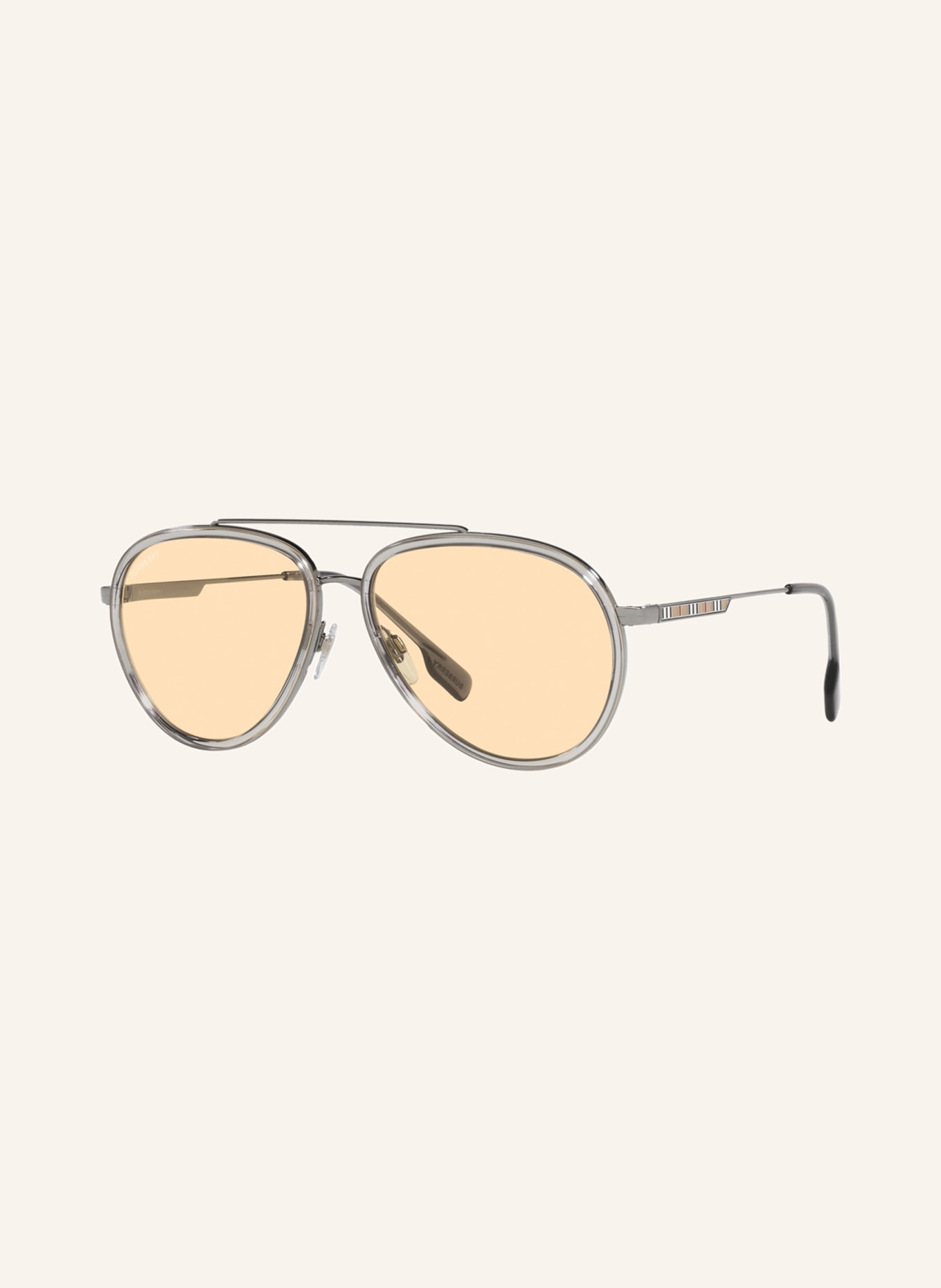 BURBERRY Sunglasses BE3125, Color: 1003/8 - SILVER/ LIGHT YELLOW (Image 1)