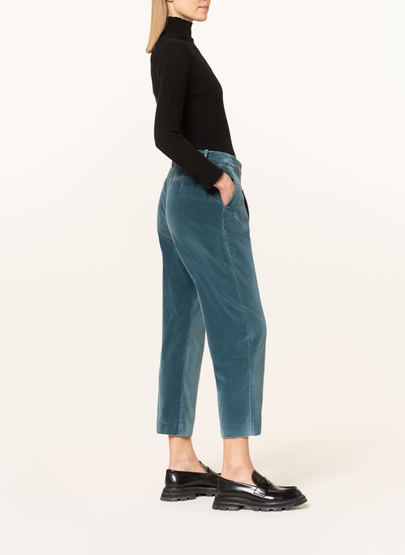 JACOB COHEN Velvet trousers DIANE , Color: TEAL (Image 4)