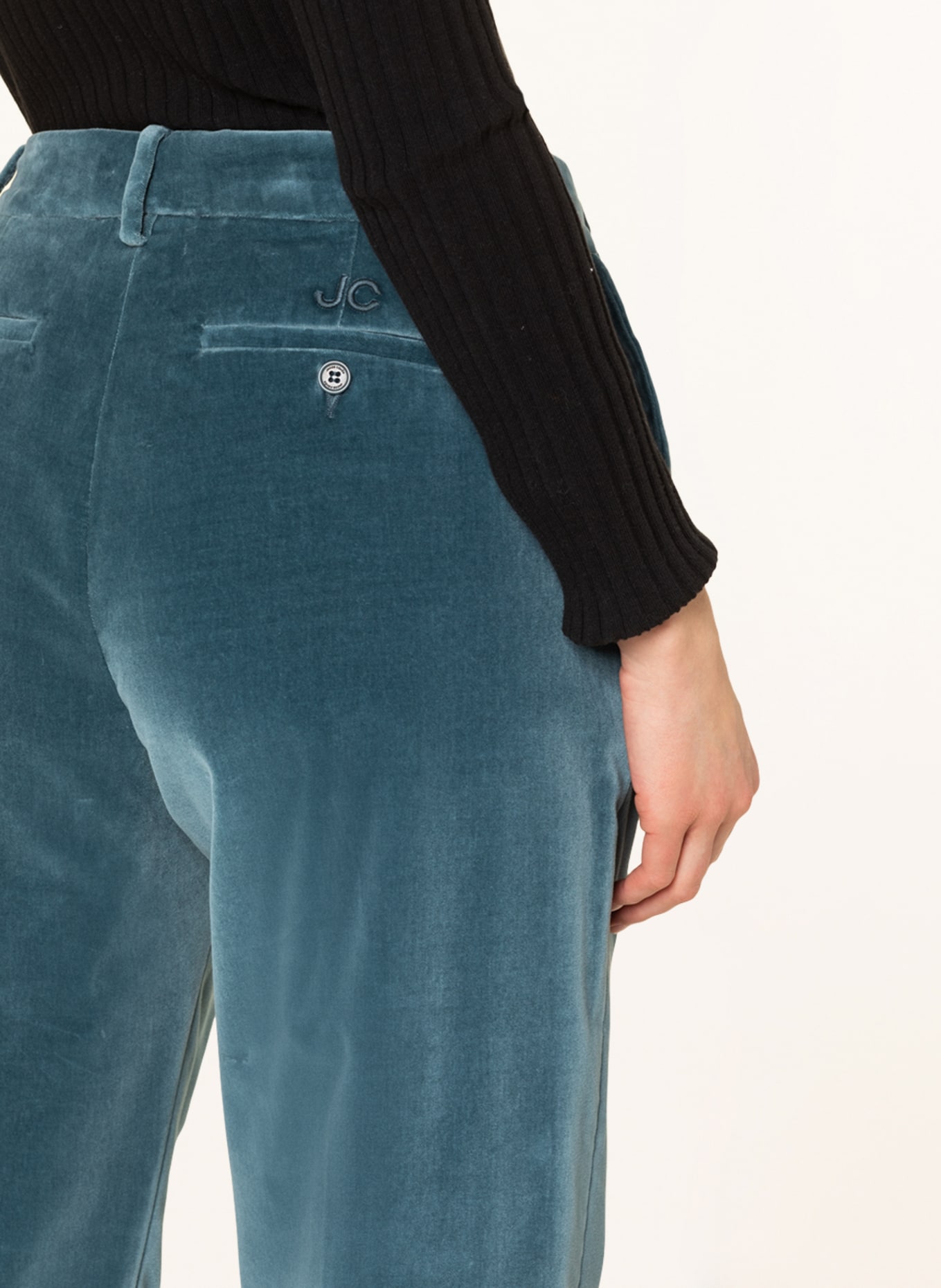 JACOB COHEN Velvet trousers DIANE , Color: TEAL (Image 5)