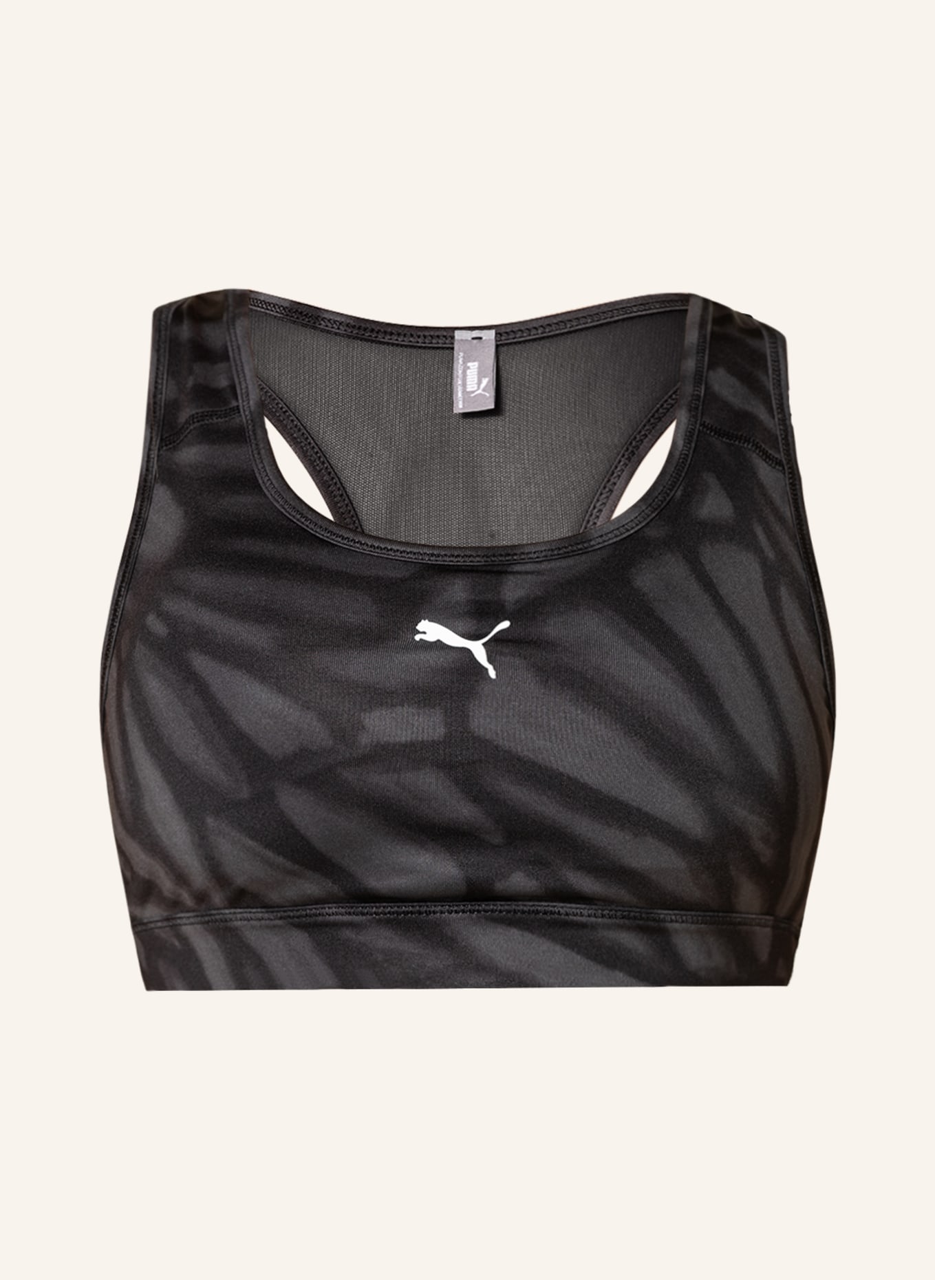 PUMA Sports bra 4KEEPS with mesh, Color: BLACK (Image 1)