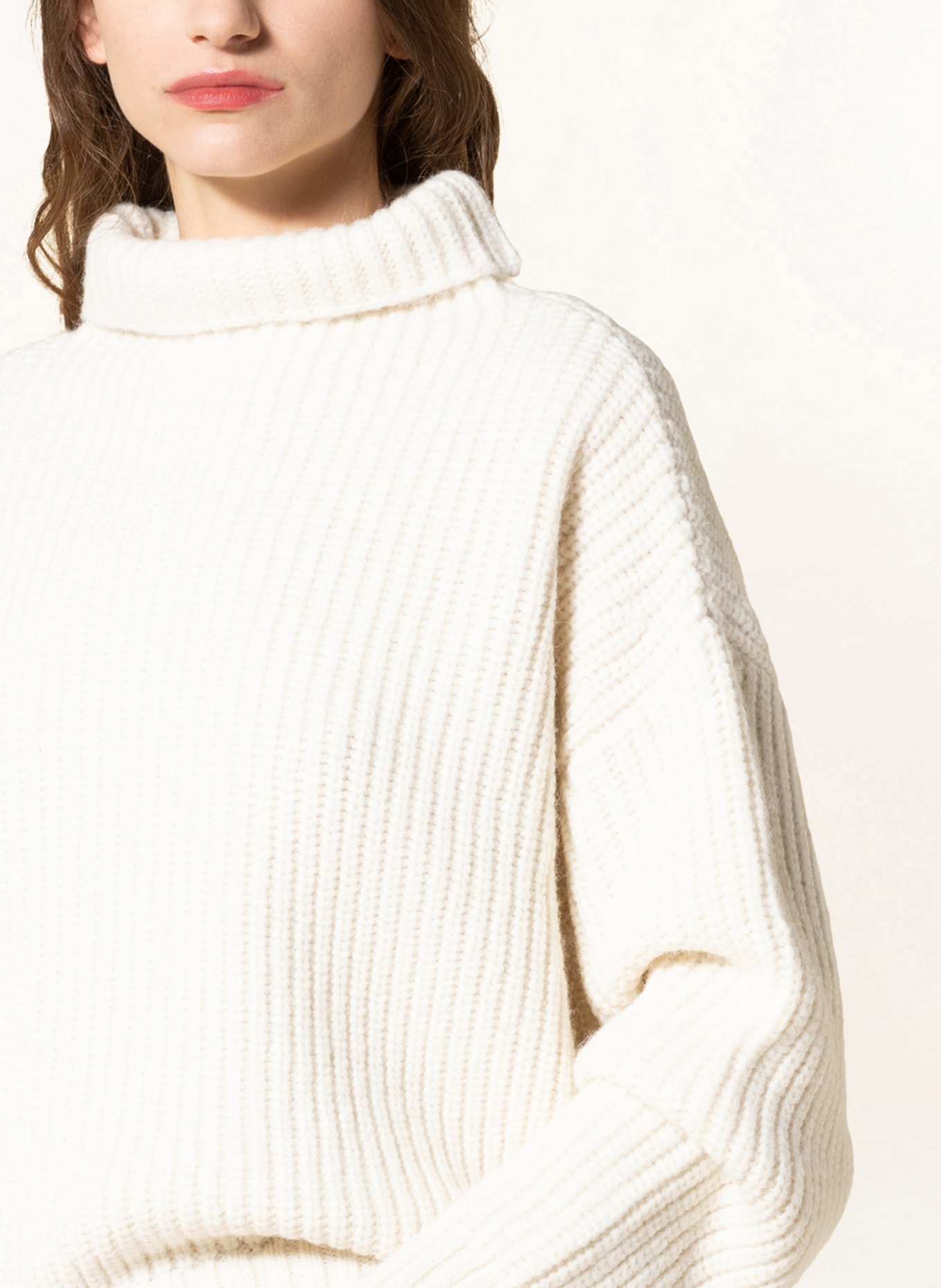 ANINE BING Turtleneck sweater SYDNEY, Color: CREAM (Image 4)