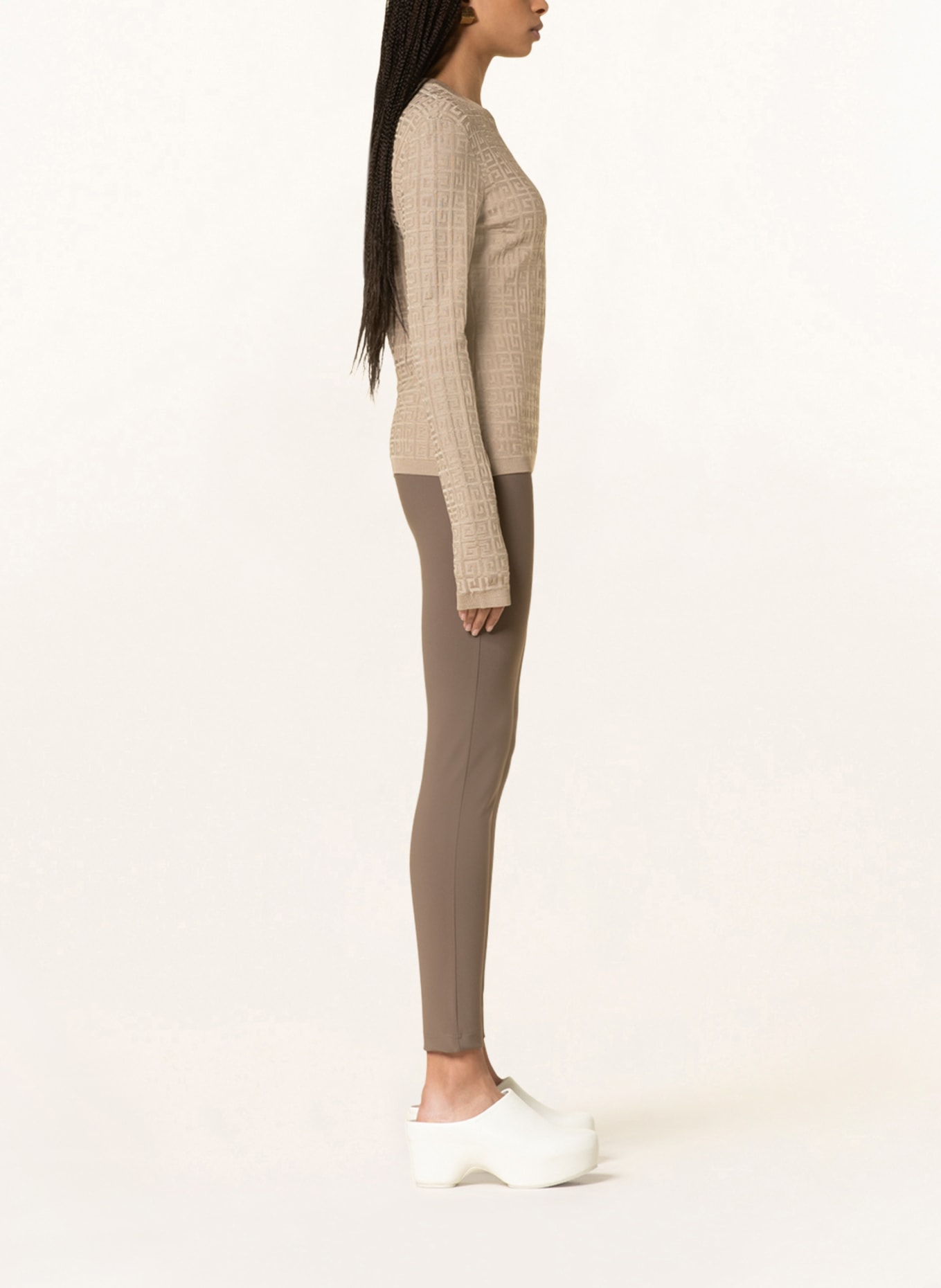 GIVENCHY Leggings, Color: BROWN (Image 4)