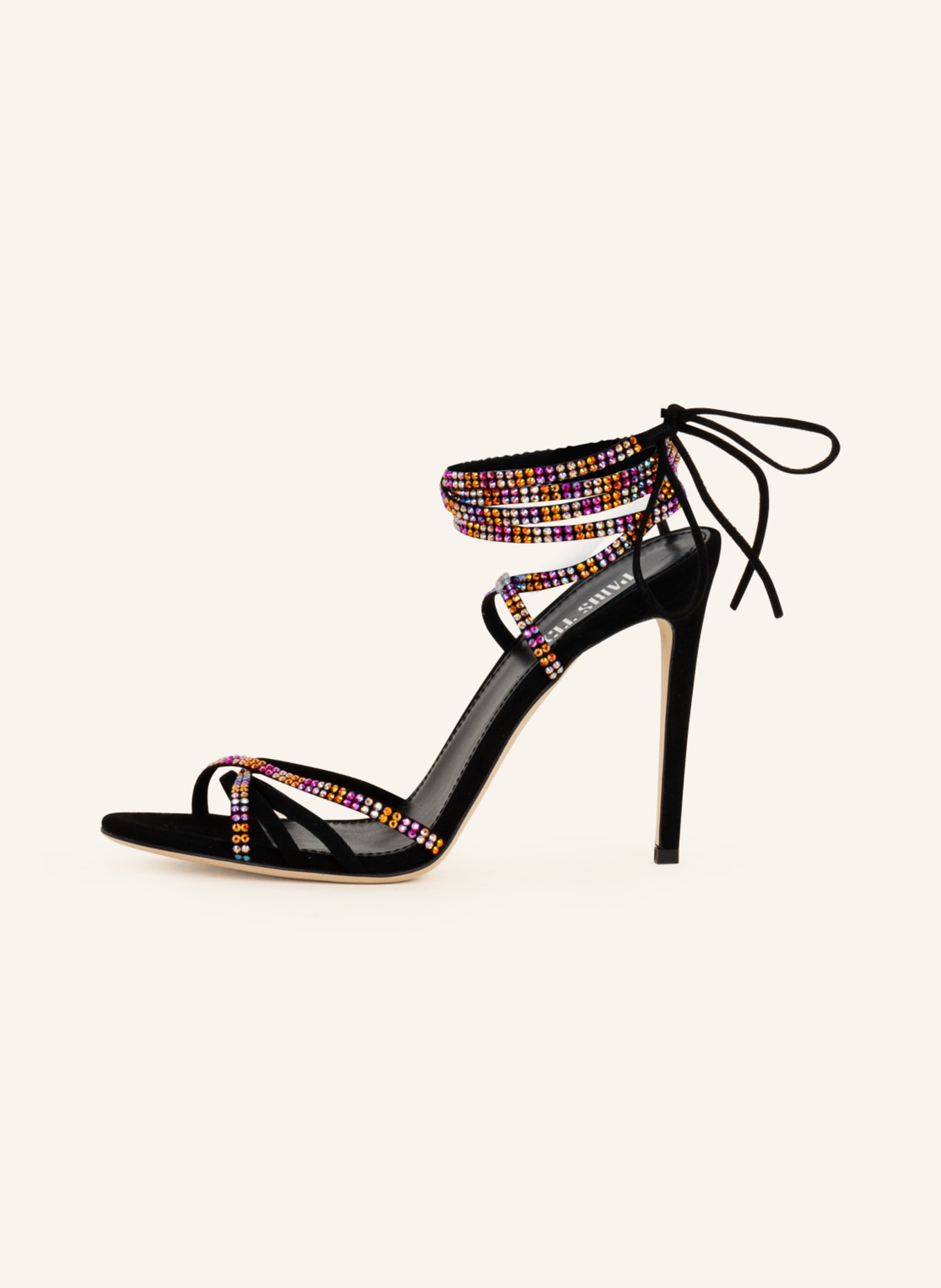 PARIS TEXAS Sandals HOLLY NICOLE with decorative gems, Color: BLACK (Image 4)