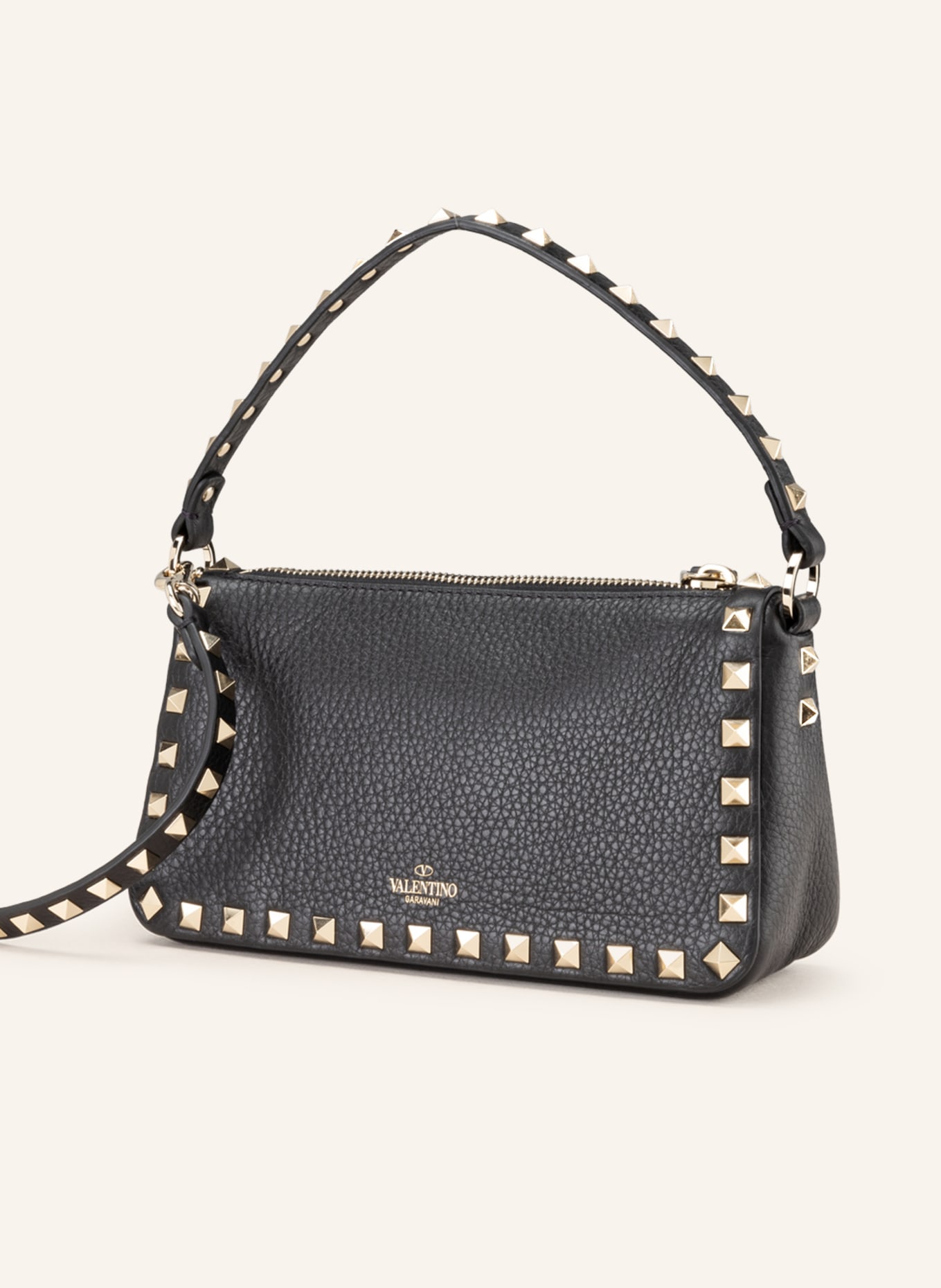 VALENTINO GARAVANI Handbag ROCKSTUD with rivets, Color: BLACK (Image 2)