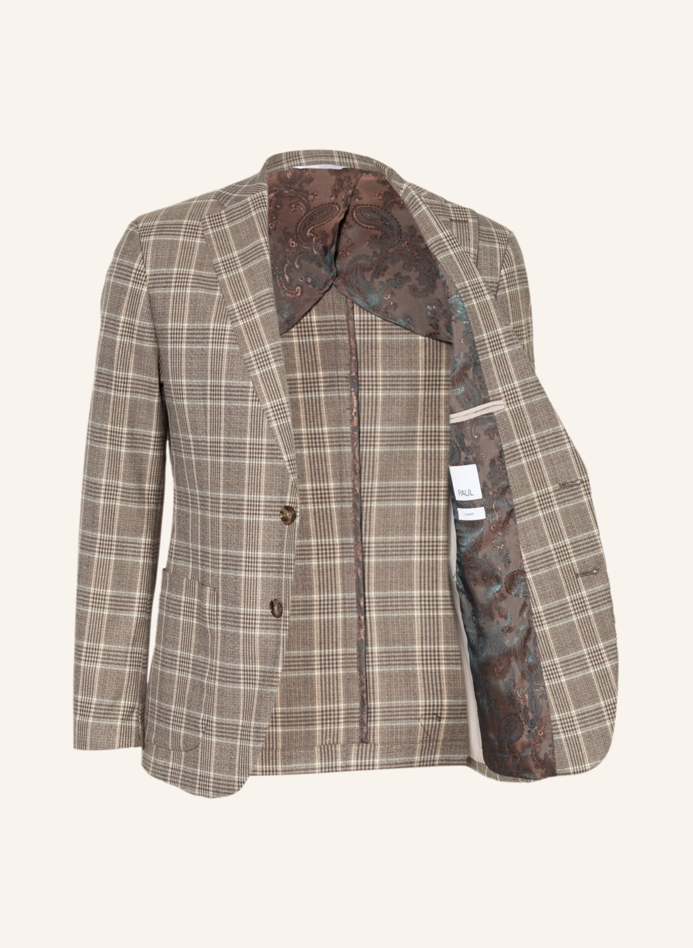 PAUL Suit jacket Slim Fit, Color: LIGHT BROWN/ BROWN (Image 4)