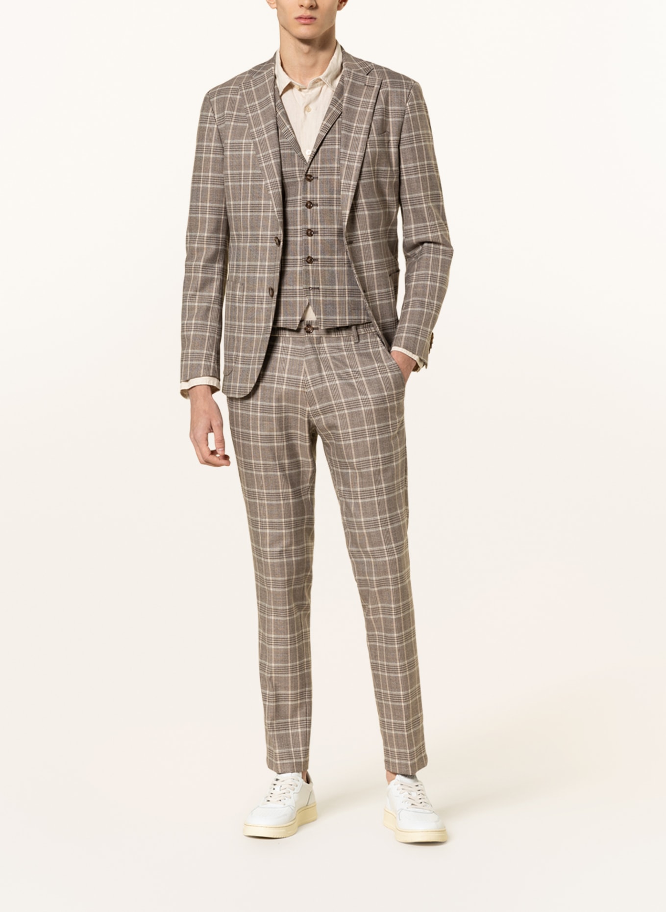 PAUL Suit trousers slim fit, Color: LIGHT BROWN/ BROWN (Image 2)