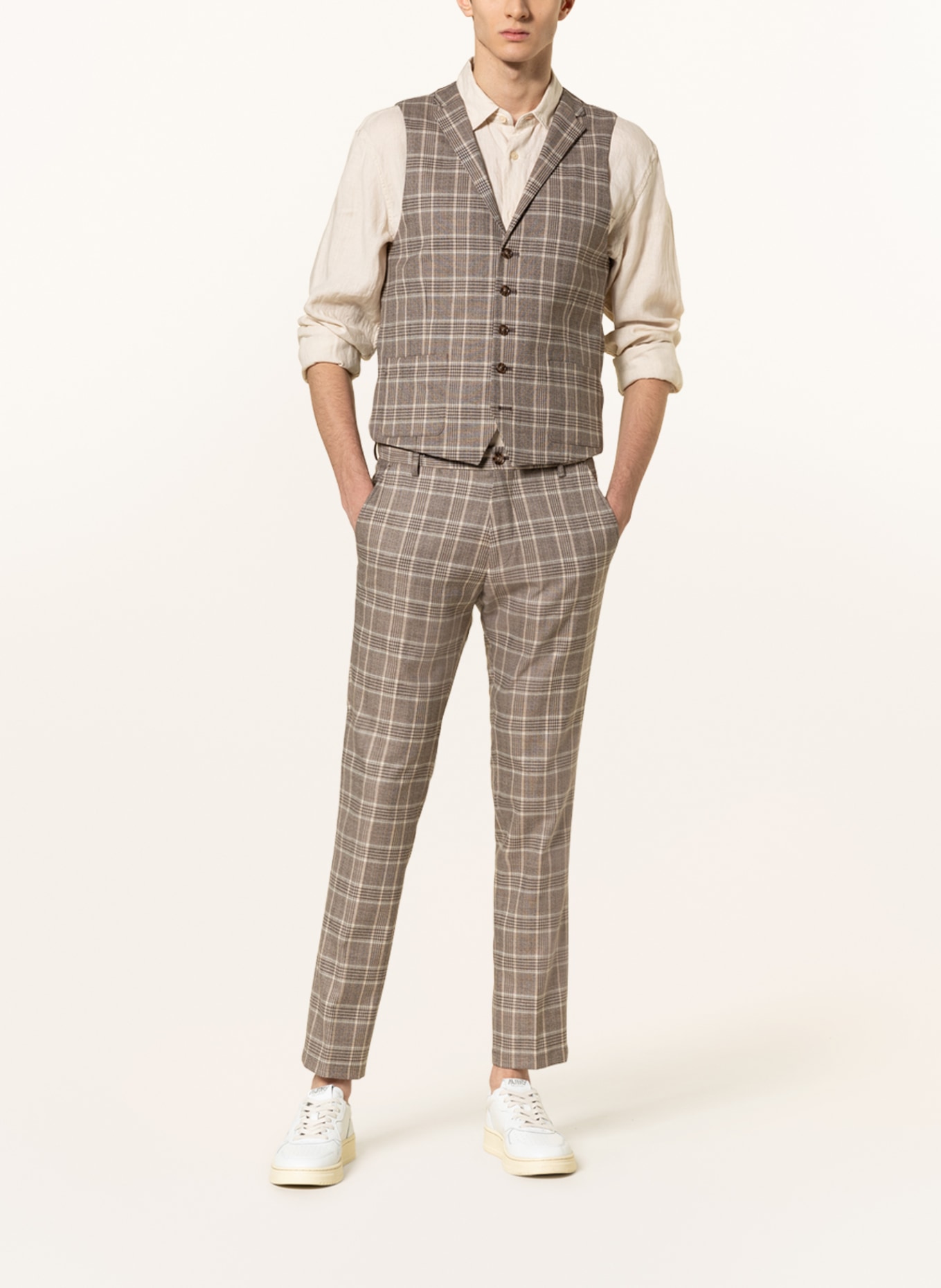 PAUL Anzughose Slim Fit, Farbe: HELLBRAUN/ BRAUN (Bild 3)