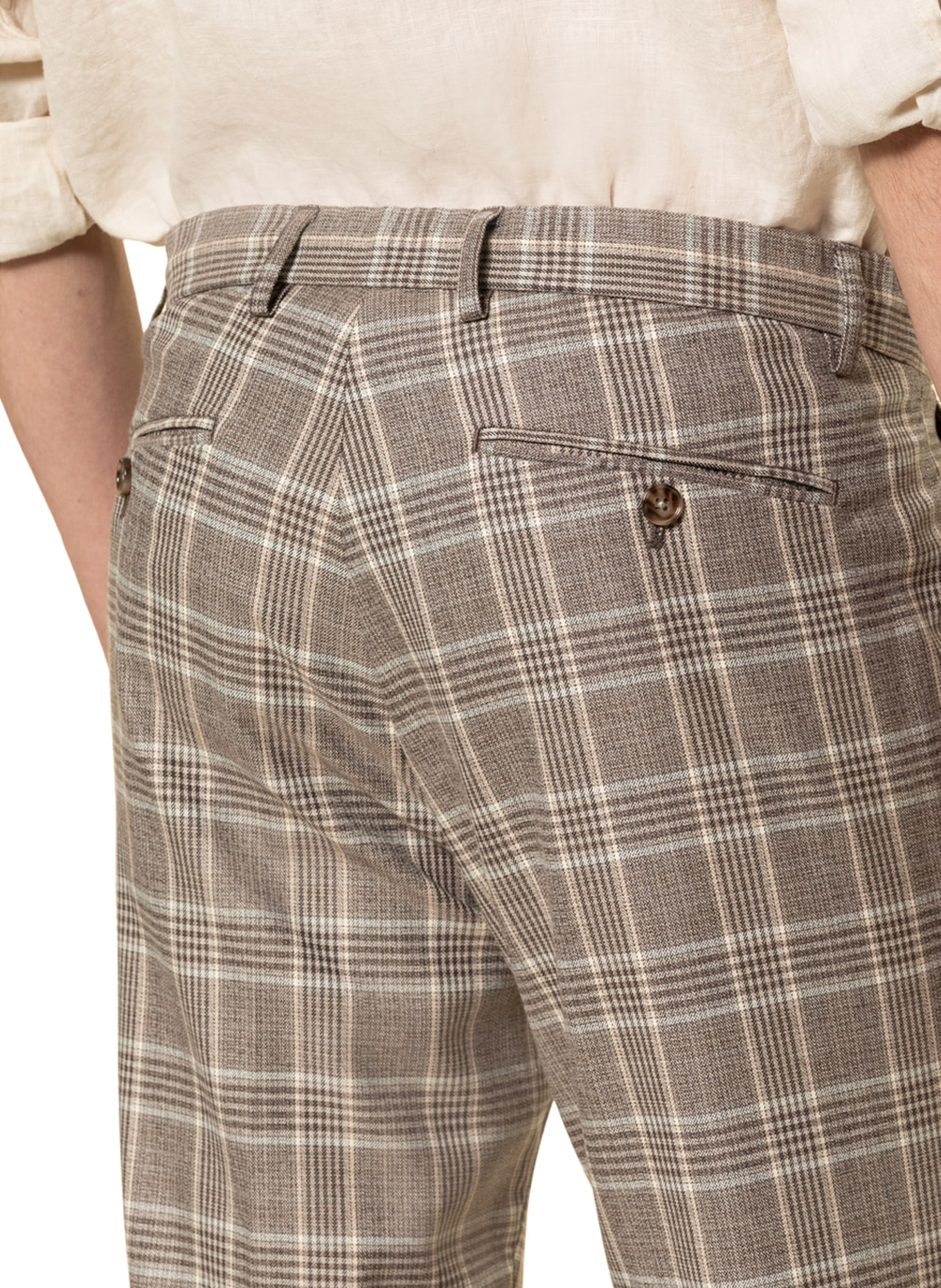 PAUL Suit trousers slim fit, Color: LIGHT BROWN/ BROWN (Image 6)