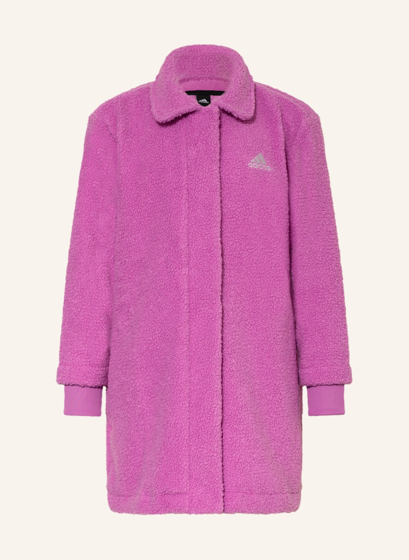 adidas Teddyfell-Mantel, Farbe: PINK (Bild 1)