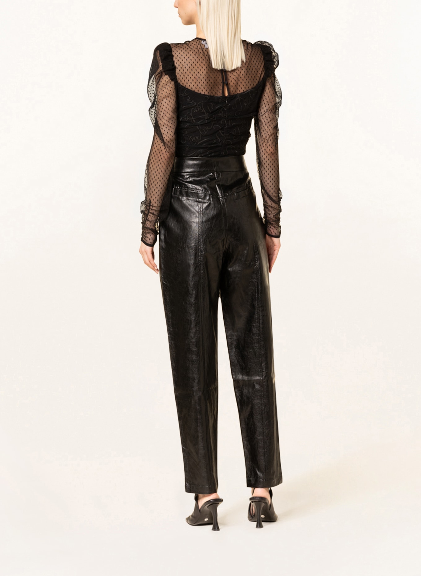 Lala Berlin Trousers PETCY in leather look, Color: BLACK (Image 3)