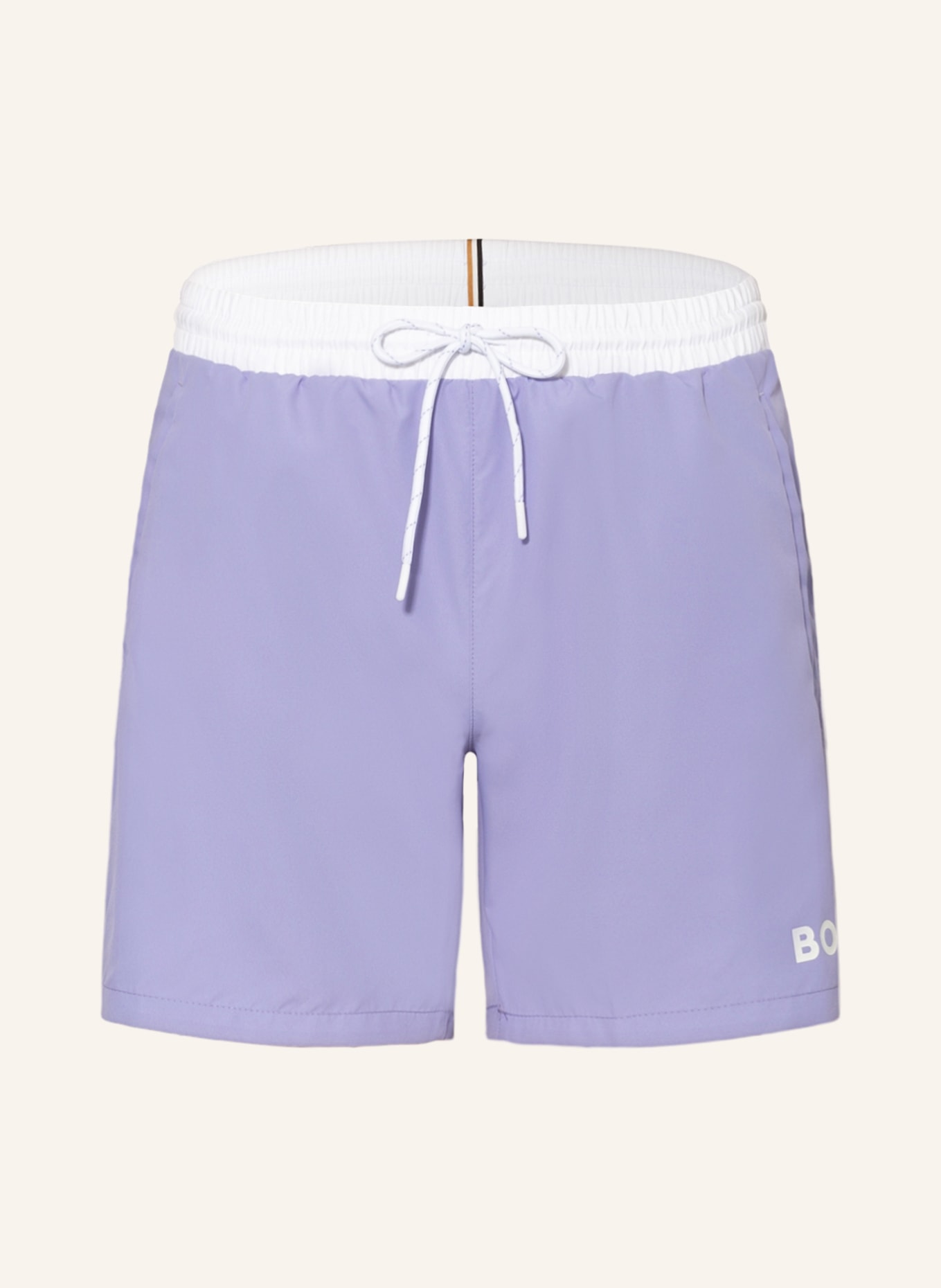 BOSS Swim shorts STARFISH, Color: LIGHT PURPLE/ WHITE (Image 1)