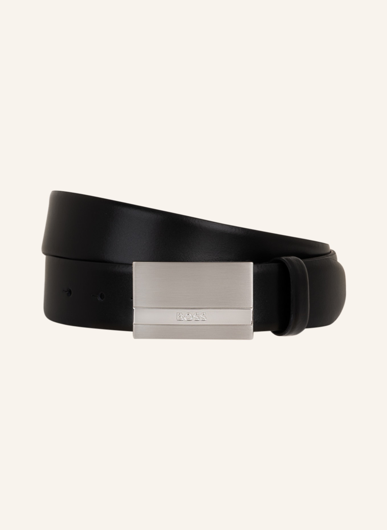 BOSS Leather belt BAXTON, Color: BLACK (Image 1)