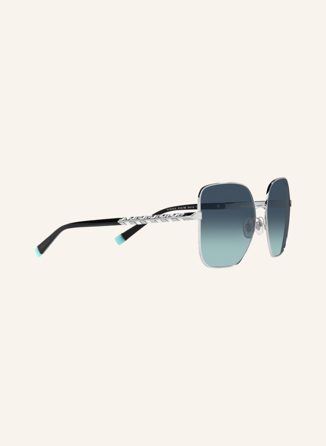 TIFFANY & Co. Sunglasses TF3078B, Color: 61059S - SILVER/BLUE GRADIENT (Image 3)