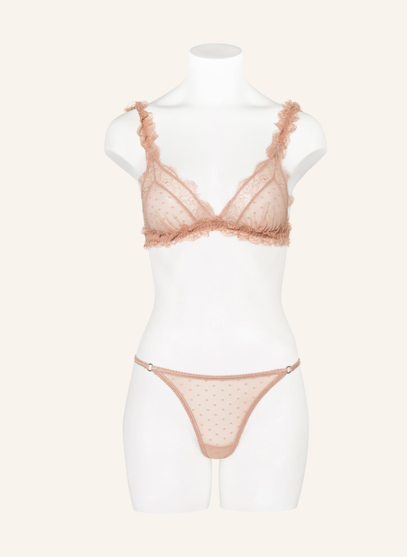LOVE Stories Triangle bra LOVE LACE, Color: BEIGE (Image 2)